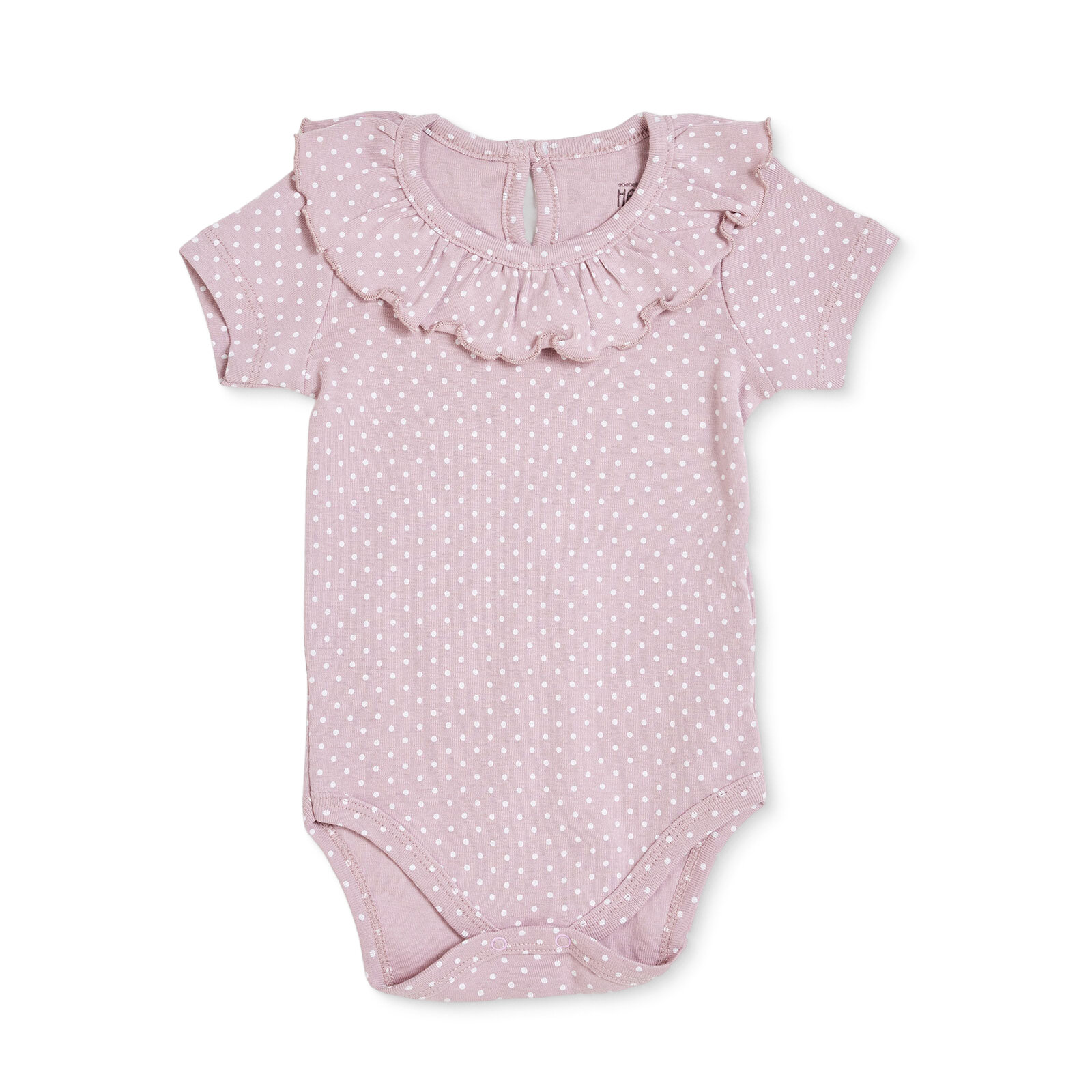Kız Bebek Kısa Kol Body Ribana Çıtçıtlı Yaka Kısa Kol