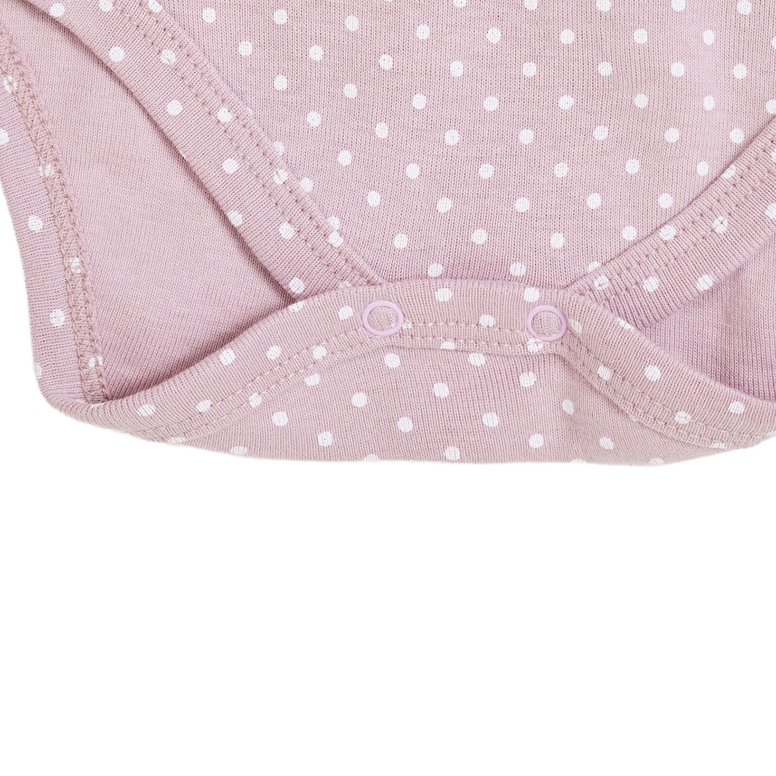 Kız Bebek Kısa Kol Body Ribana Çıtçıtlı Yaka Kısa Kol