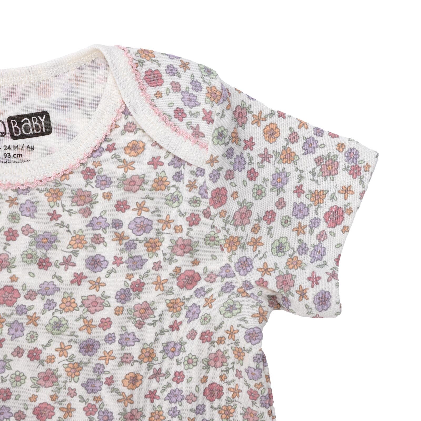 Kız Bebek Kısa Kol Body Zarf Yaka Kısa Kol Ribana Paça Kız Bebek Kısa Kol Body Zarf Yaka Kısa Kol Ribana Paça