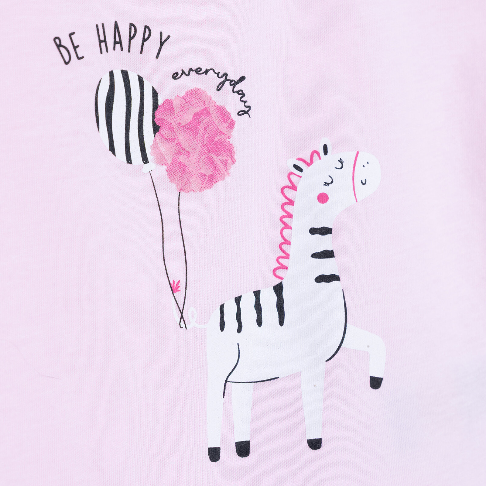 Kız Bebek Kısa Kol Pijama Takımı Bisiklet Yaka Kısa Kol Reçme Paça