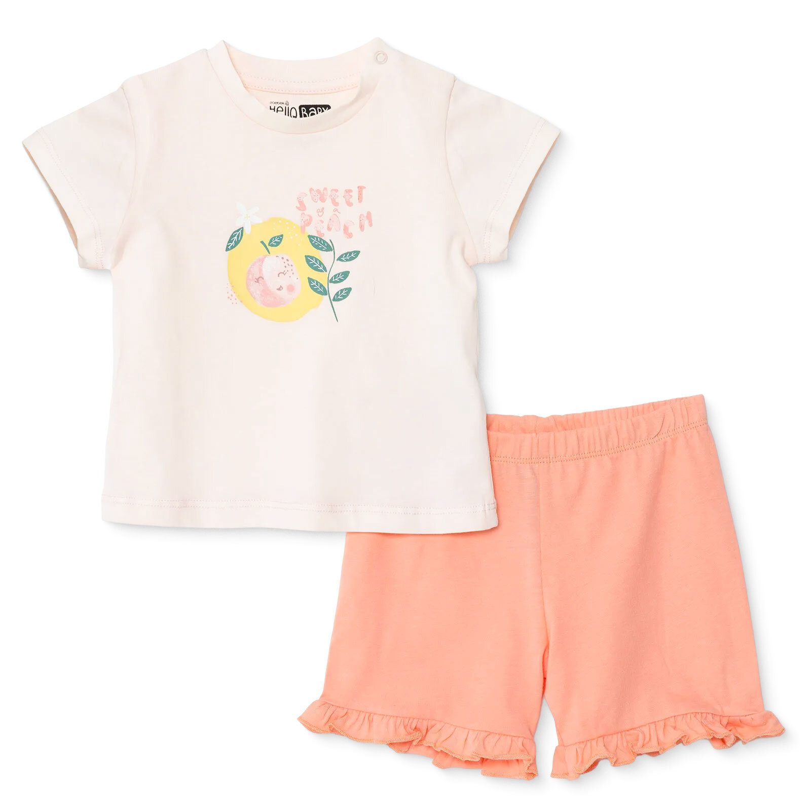 Kız Bebek Kısa Kol Pijama Takımı Bisiklet Yaka Kısa Kol Reçme Paça Kız Bebek Kısa Kol Pijama Takımı Bisiklet Yaka Kısa Kol Reçme Paça