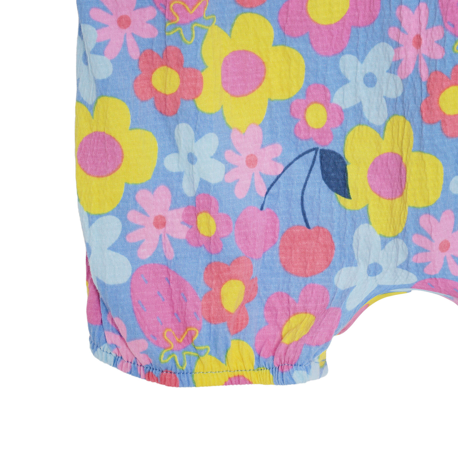 Kız Bebek Kısa Tulum Bisiklet Yaka Kısa Kol Lastikli Paça Kız Bebek Kısa Tulum Bisiklet Yaka Kısa Kol Lastikli Paça