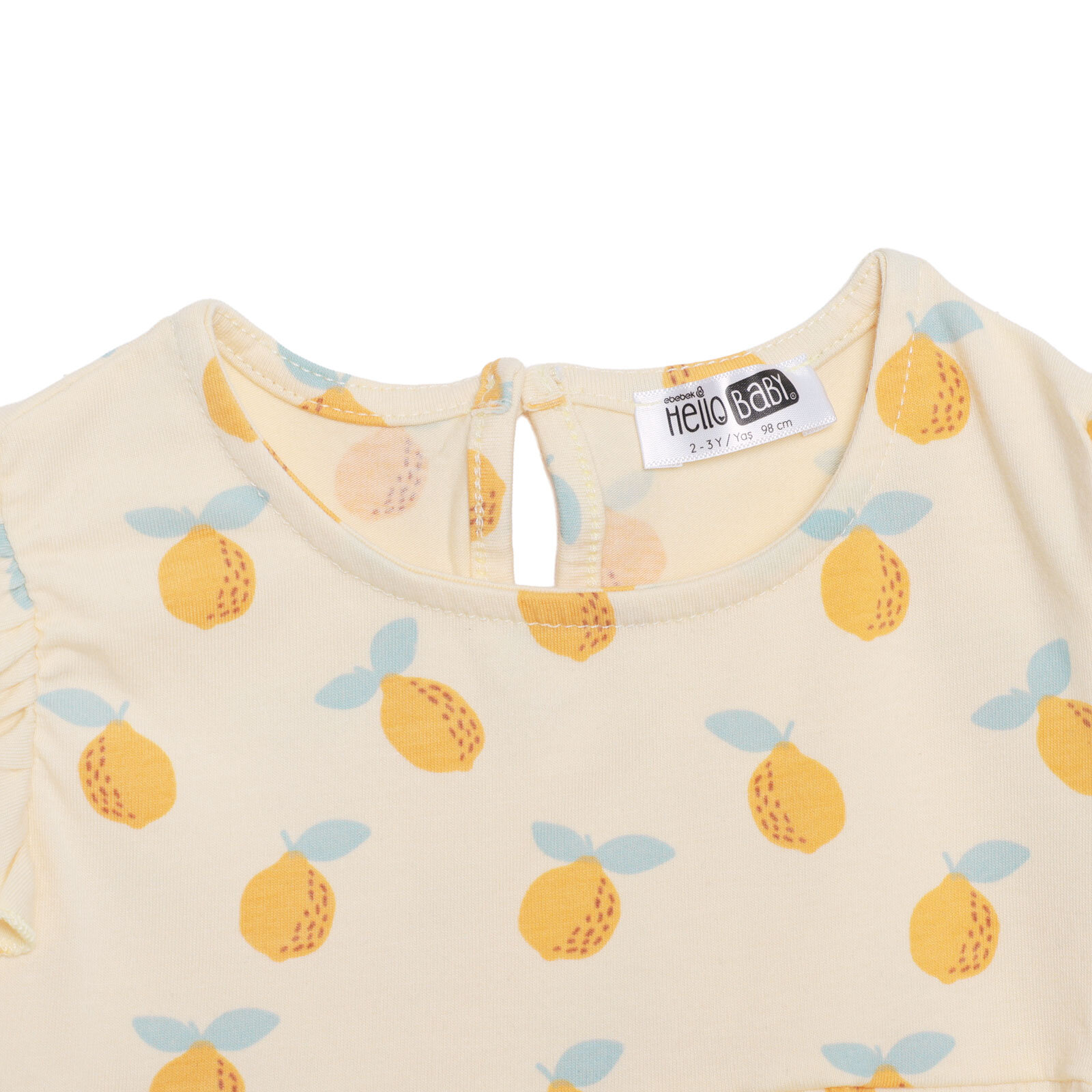 Kız Bebek Kısa Tulum Bisiklet Yaka Kısa Kol Lastikli Paça Kız Bebek Kısa Tulum Bisiklet Yaka Kısa Kol Lastikli Paça