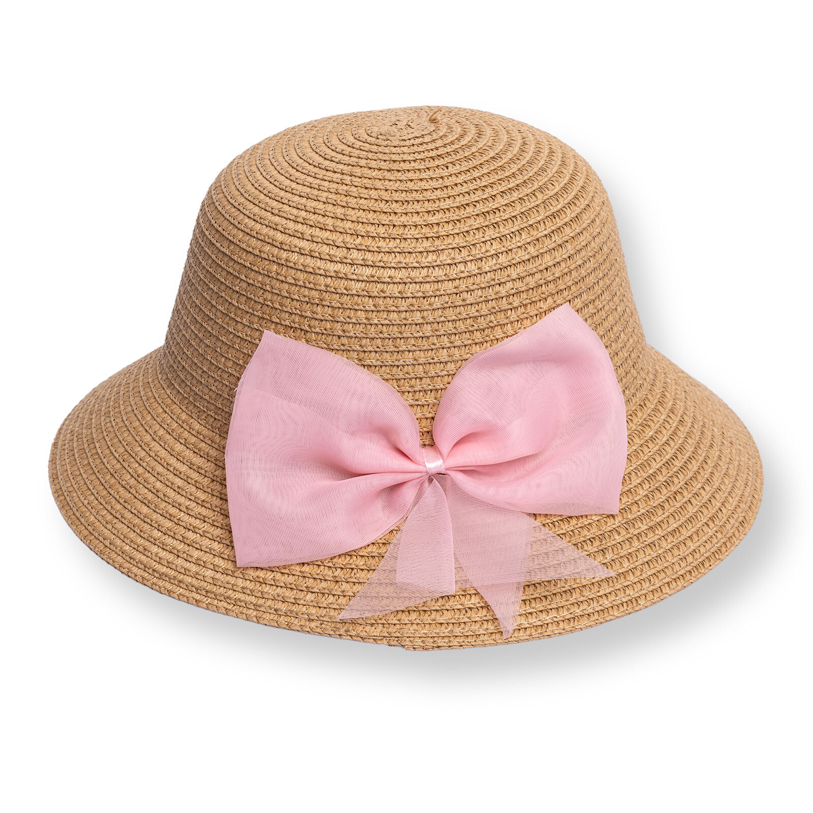 Kız Bebek Kurdeleli Hasır Bucket Şapka Kız Bebek Kurdeleli Hasır Bucket Şapka