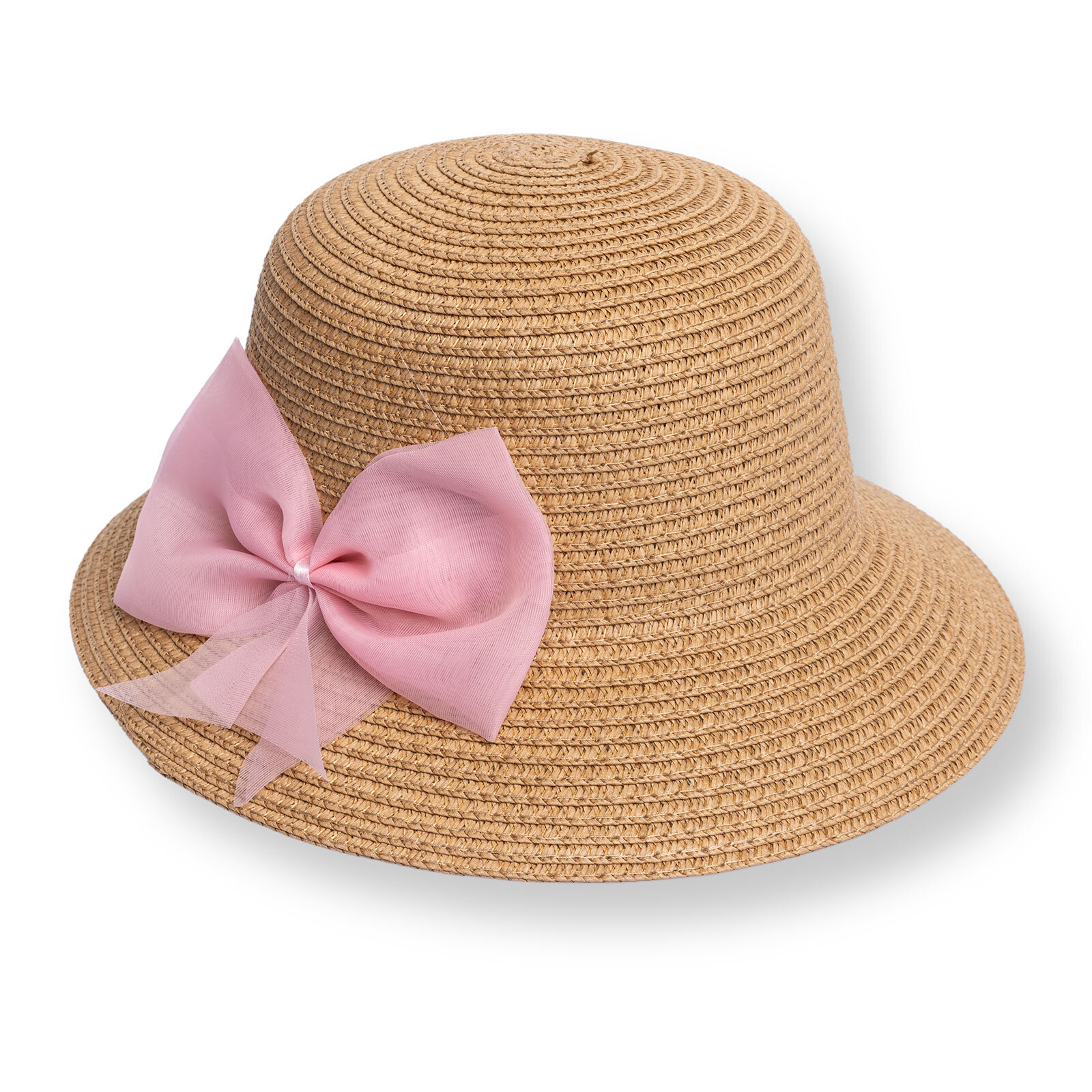 Kız Bebek Kurdeleli Hasır Bucket Şapka Kız Bebek Kurdeleli Hasır Bucket Şapka