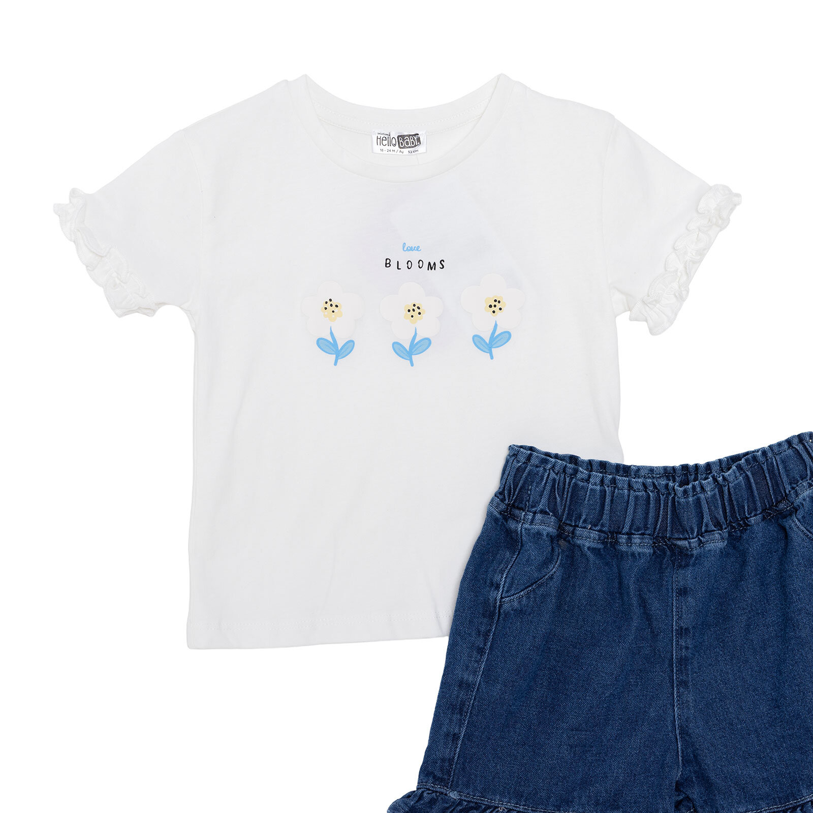 Kız Bebek Lemonade Bluz-Şort Bisiklet Yaka Reçme Paça Kız Bebek Lemonade Bluz-Şort Bisiklet Yaka Reçme Paça