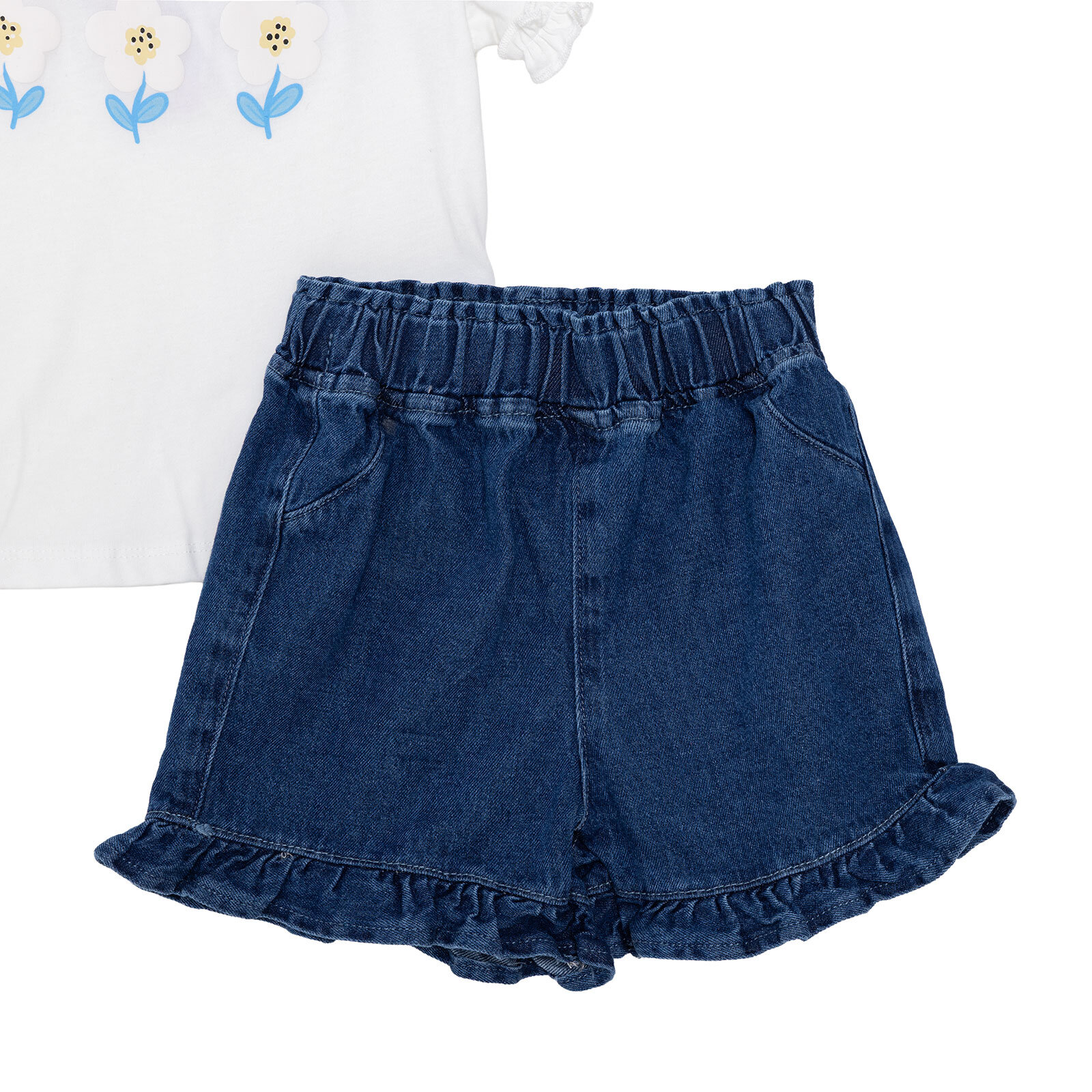 Kız Bebek Lemonade Bluz-Şort Bisiklet Yaka Reçme Paça Kız Bebek Lemonade Bluz-Şort Bisiklet Yaka Reçme Paça