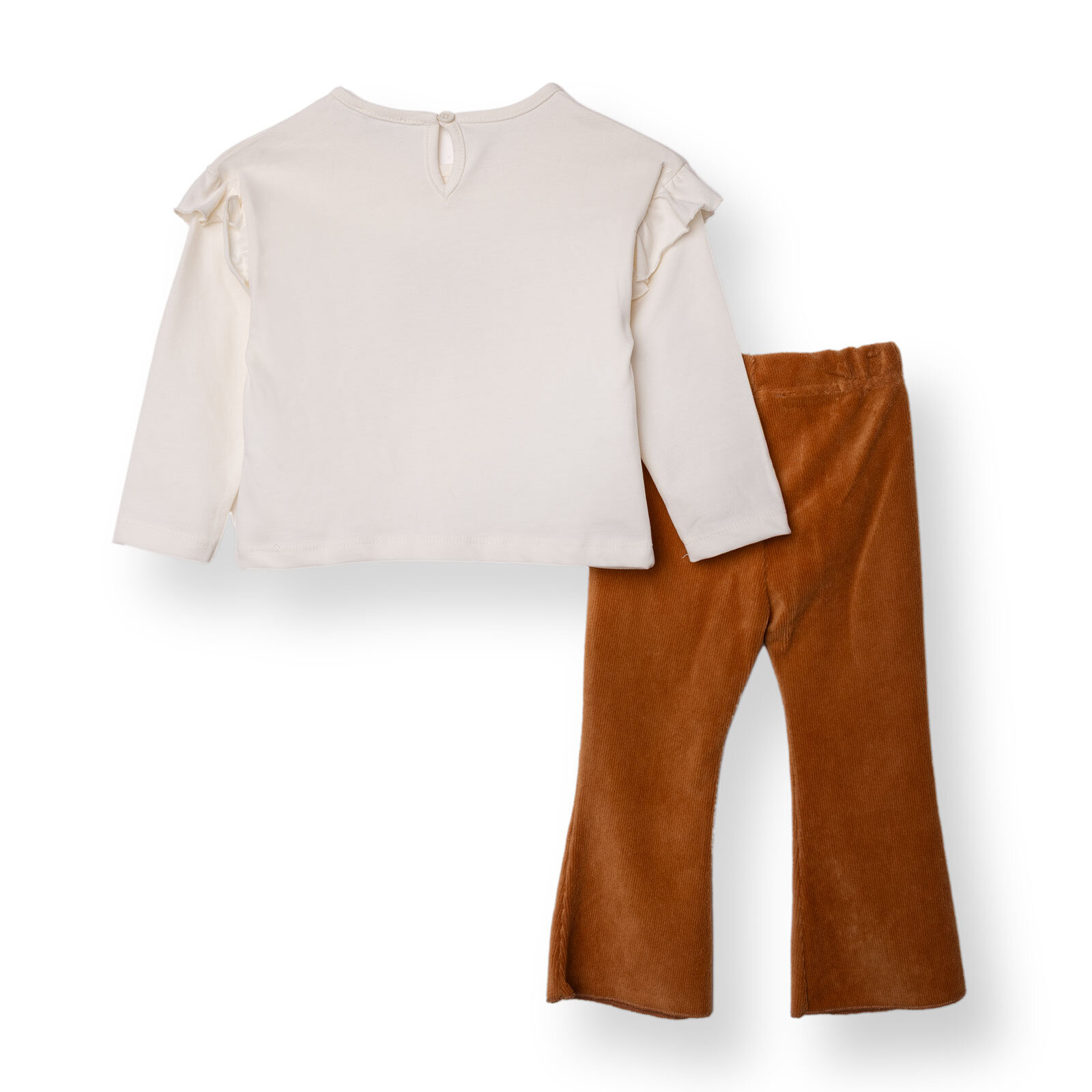 Kız Bebek Leopar Bluz-Tayt Uzun Kol Reçme Paça