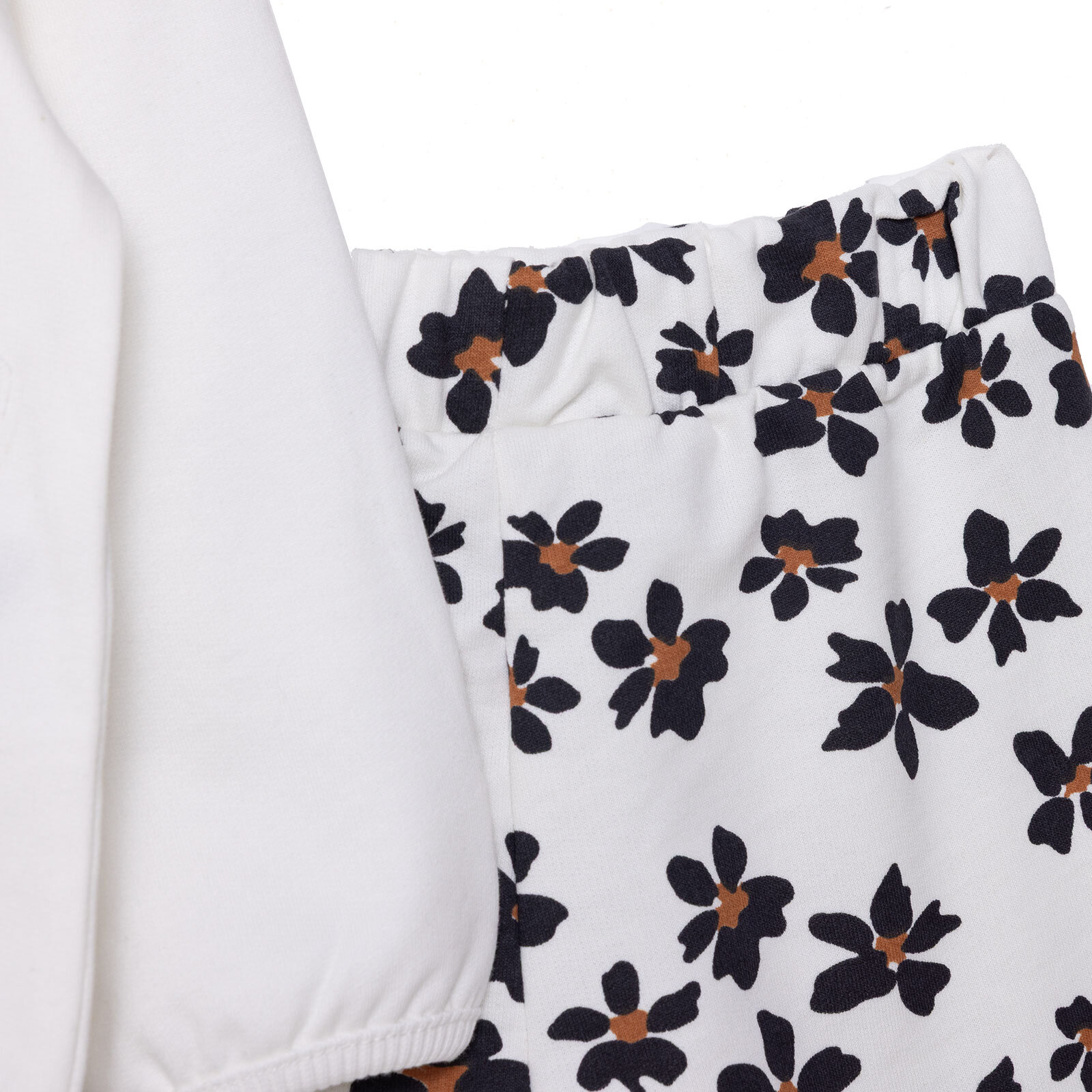 Kız Bebek Leopar Eşofman Takımı Üç İplik Çıtçıtlı Yaka Uzun Kol Lastikli Paça