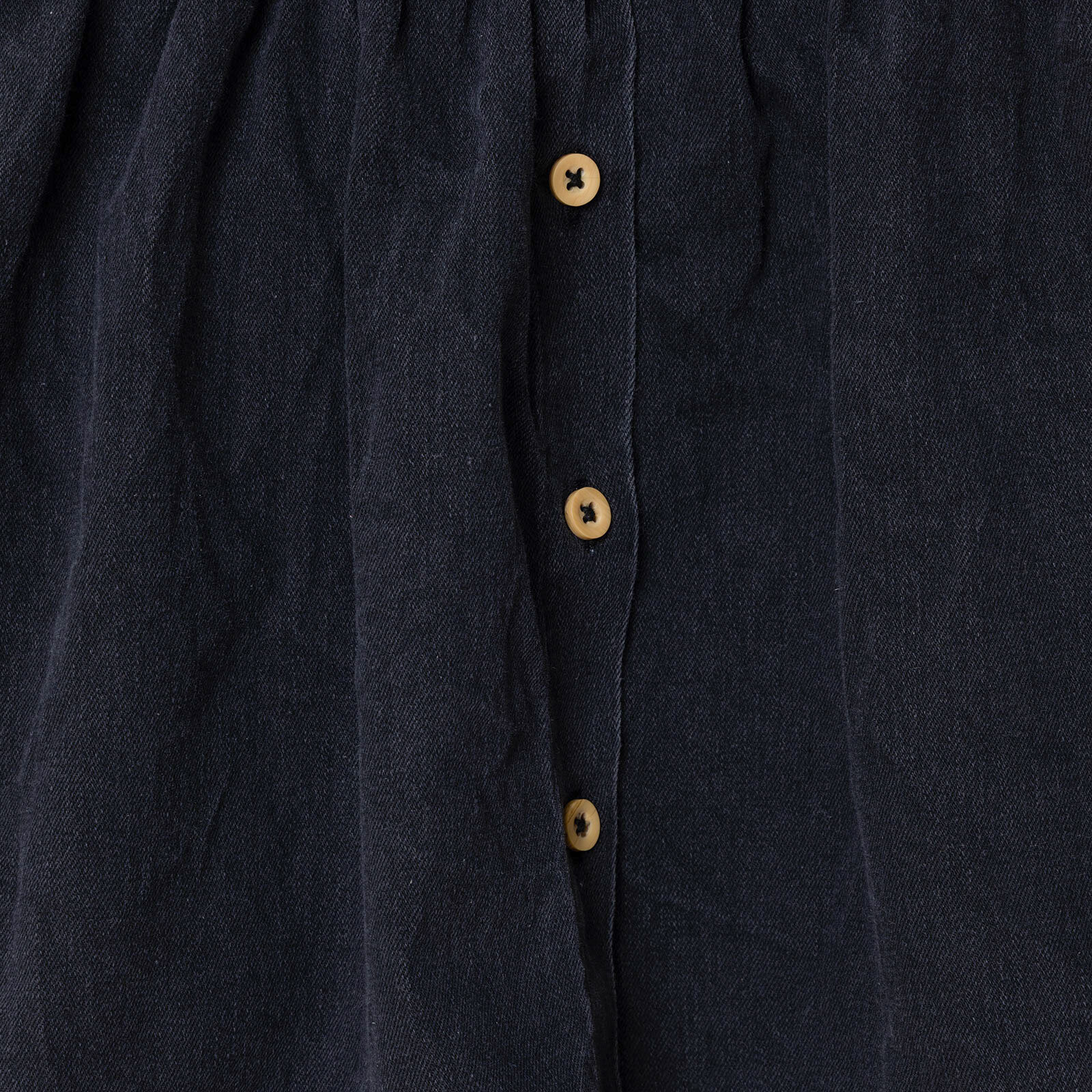 Kız Bebek Monochrome Elbise Tshirt Düğmeli Denim Atlet Kol