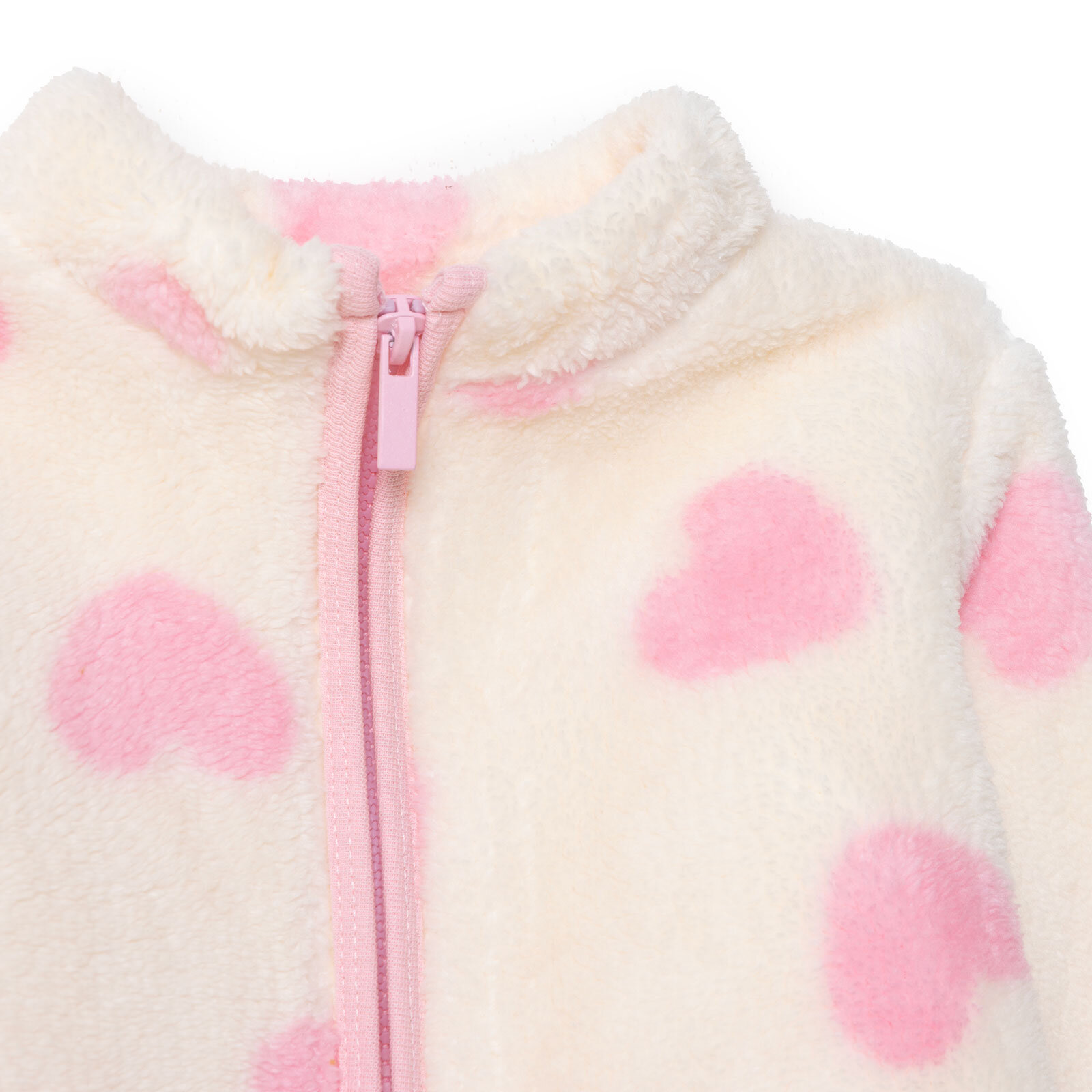 Kız Bebek Monochrome Welsoft Hırka Peluş Uzun Kol