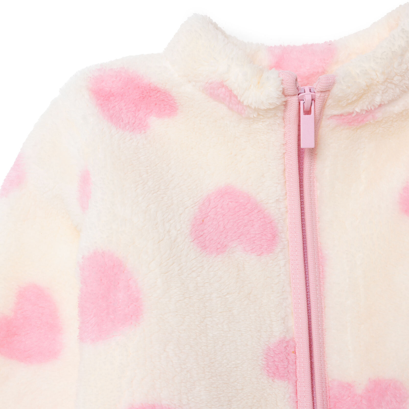 Kız Bebek Monochrome Welsoft Hırka Peluş Uzun Kol