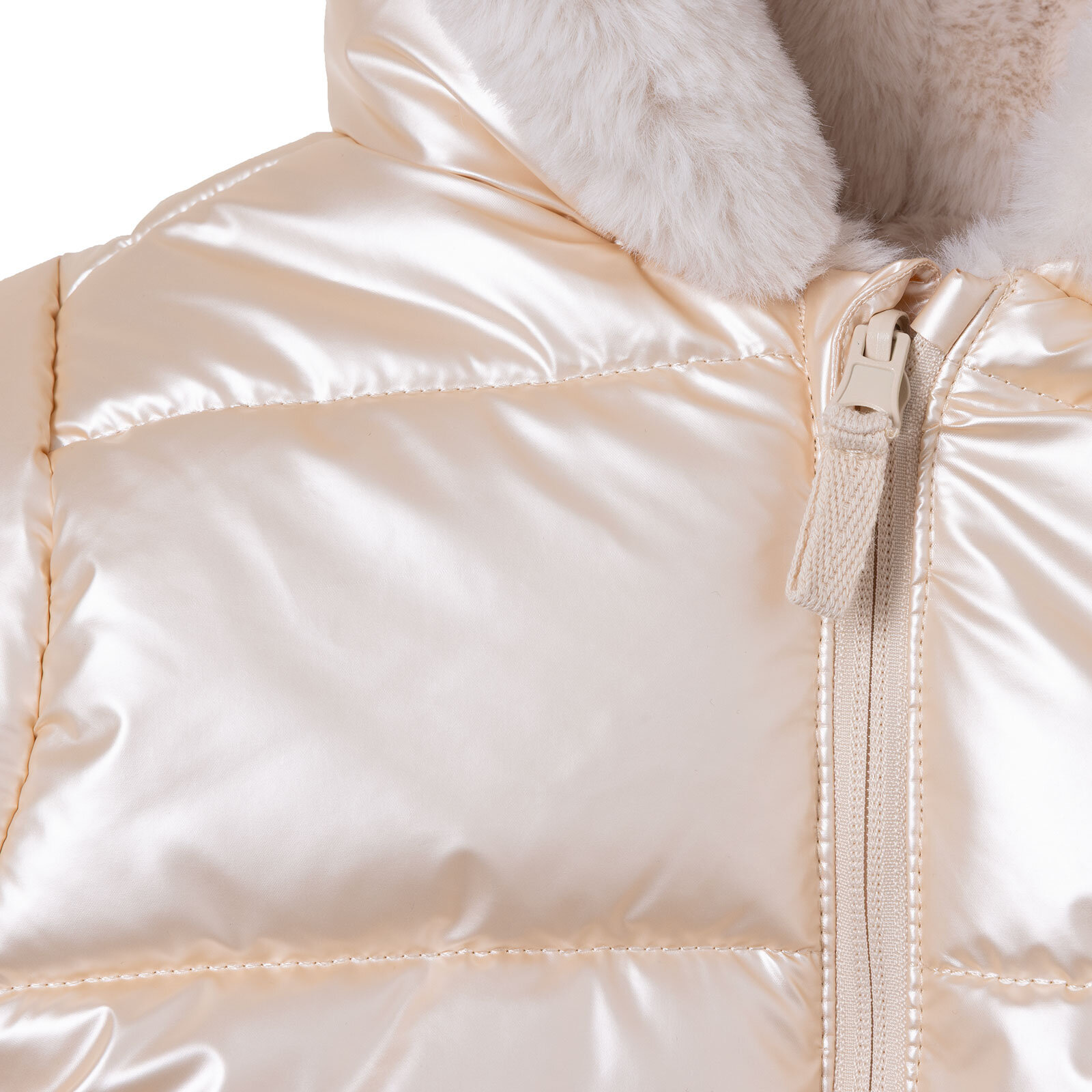 Kız Bebek Mont Çift Taraflı Fermuarlı Uzun Kol