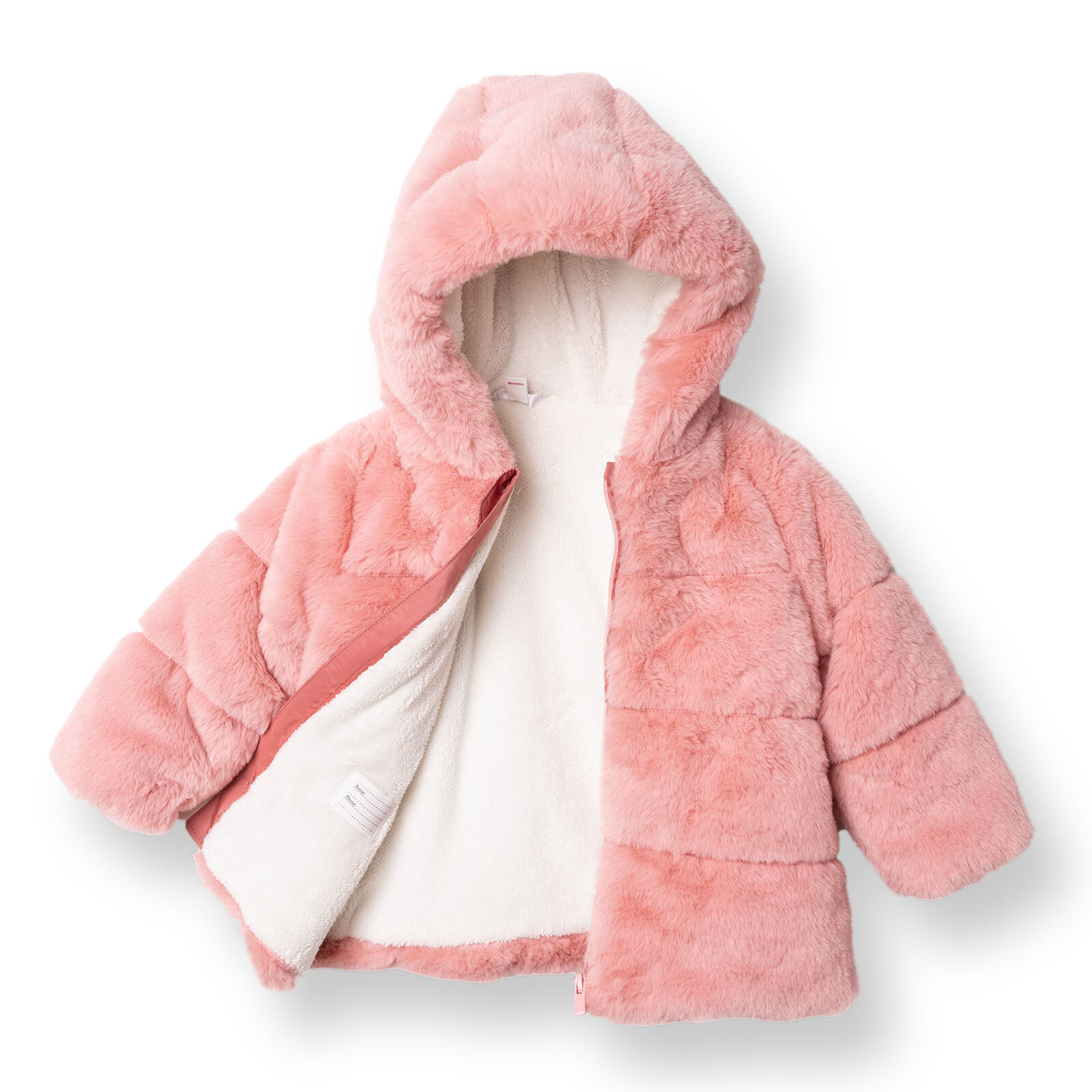 Kız Bebek Mont Peluş Fermuarlı Uzun Kol