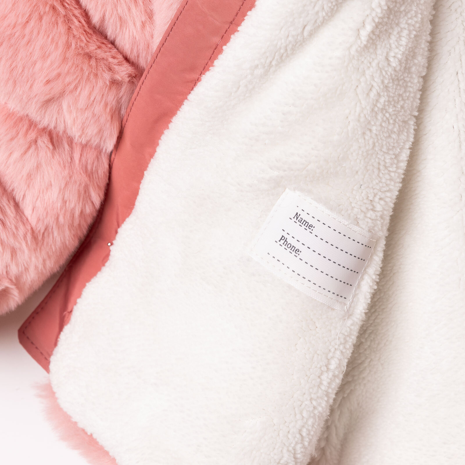 Kız Bebek Mont Peluş Fermuarlı Uzun Kol