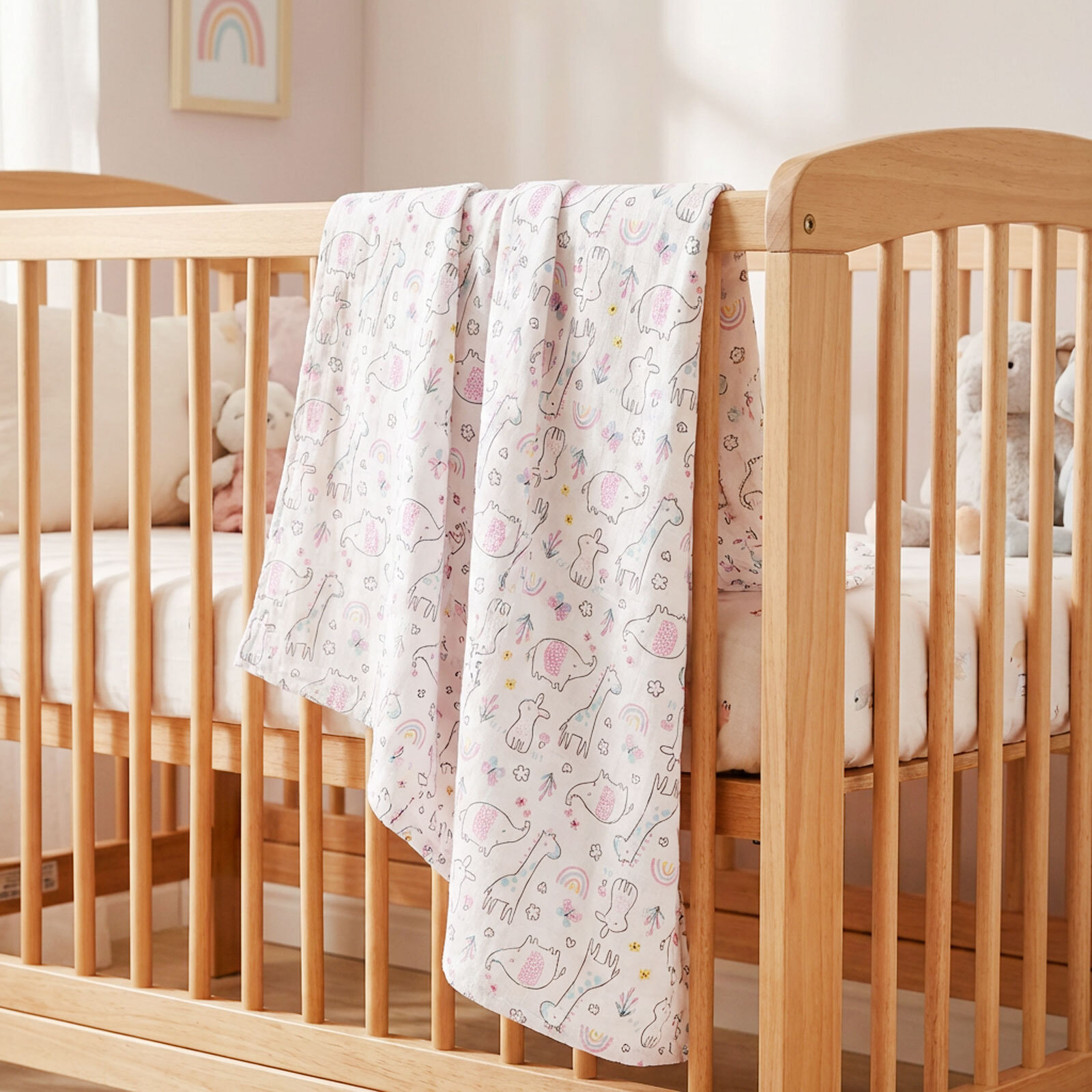 Kız Bebek Müslin Battaniye 100x110cm Kız Bebek Müslin Battaniye 100x110cm