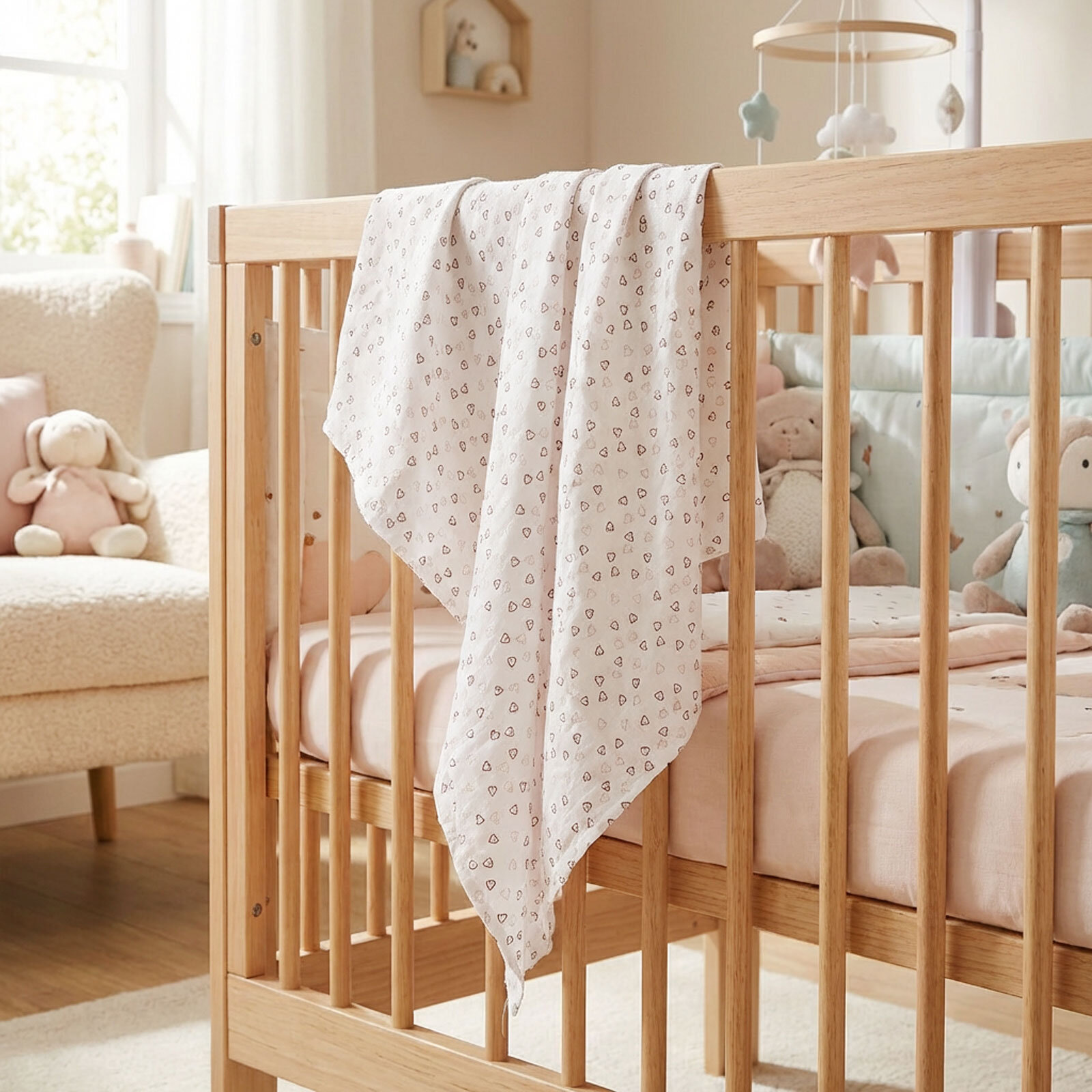 Kız Bebek Müslin Battaniye 100x110cm