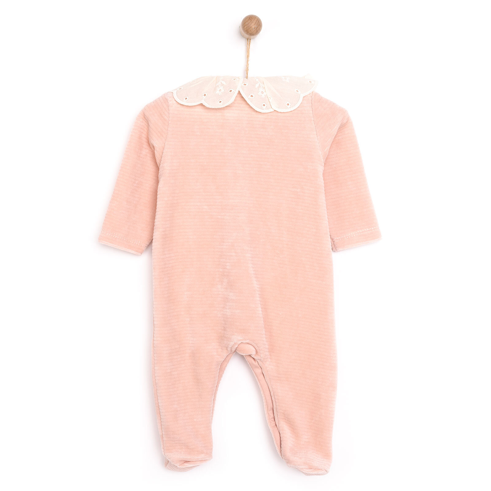 Kız Bebek Patikli Tulum Kadife Örme Kız Bebek Patikli Tulum Kadife Örme