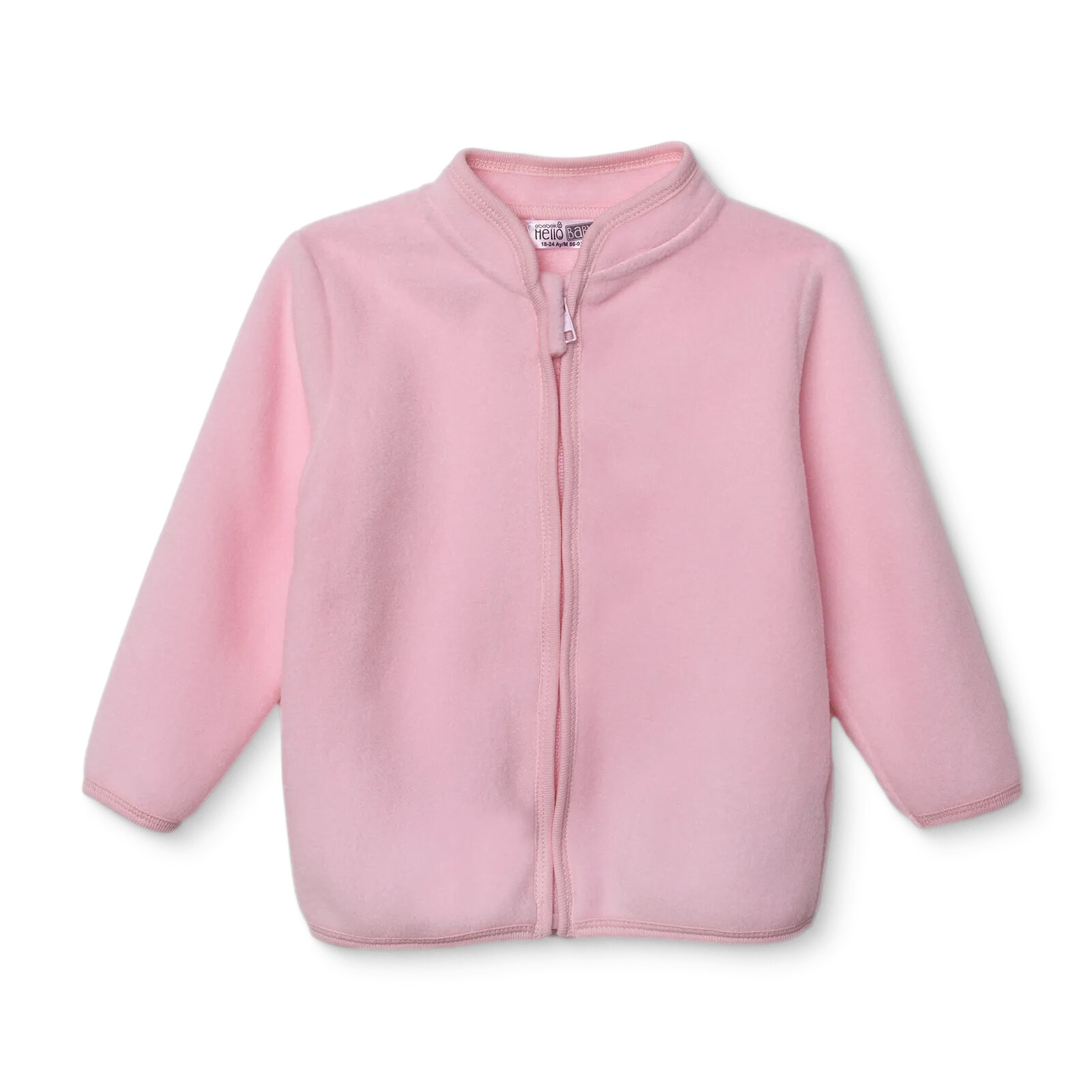 Kız Bebek Polar Hırka Dik Yaka Uzun Kol