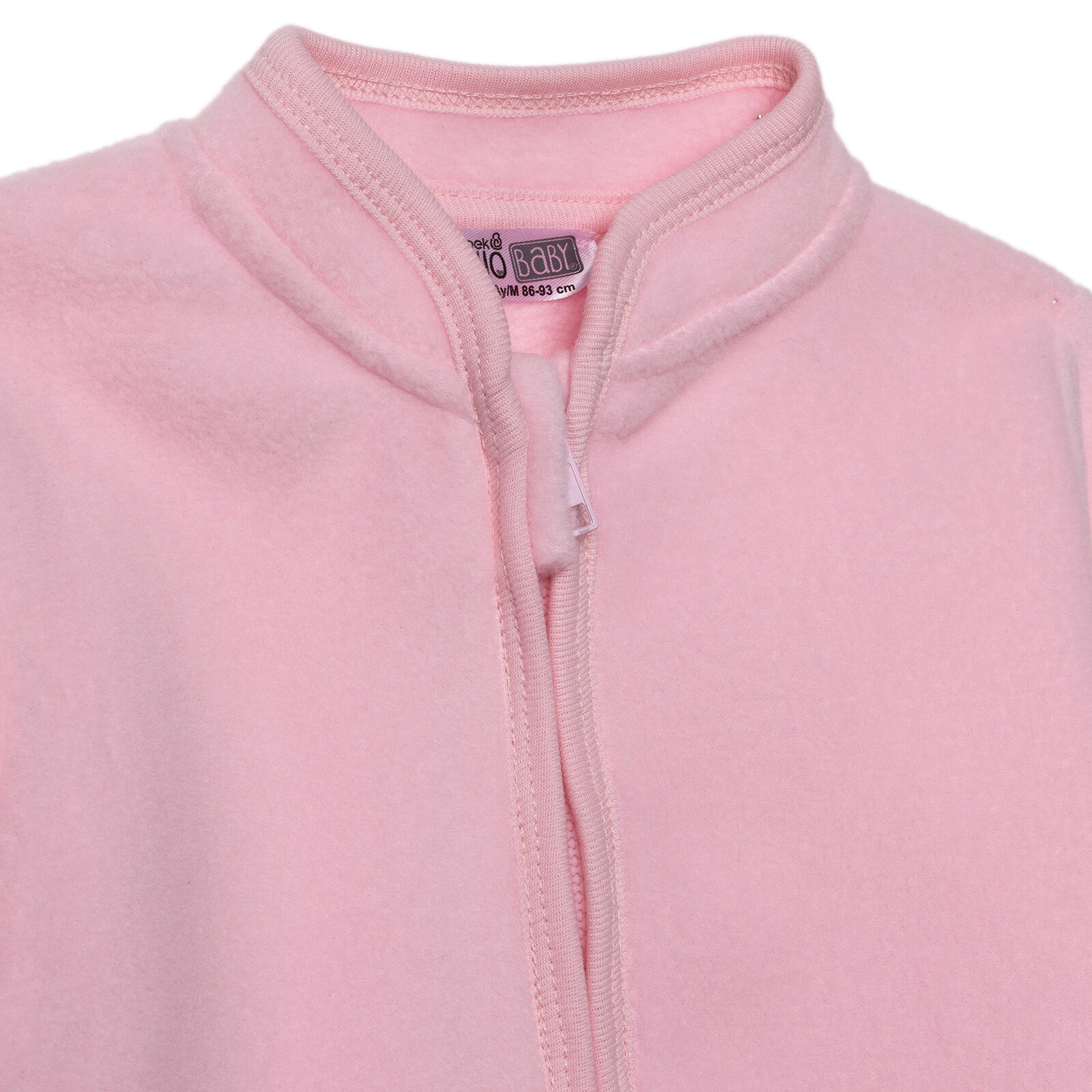 Kız Bebek Polar Hırka Dik Yaka Uzun Kol