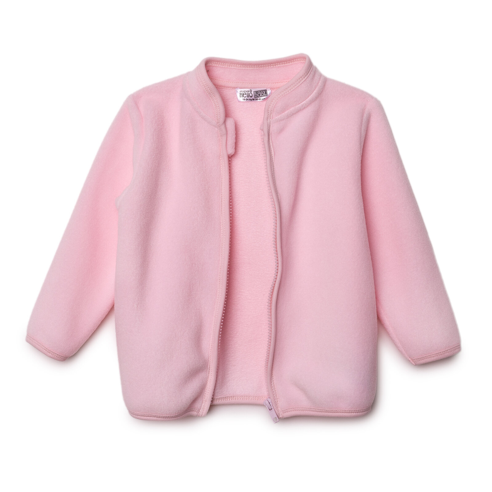 Kız Bebek Polar Hırka Dik Yaka Uzun Kol