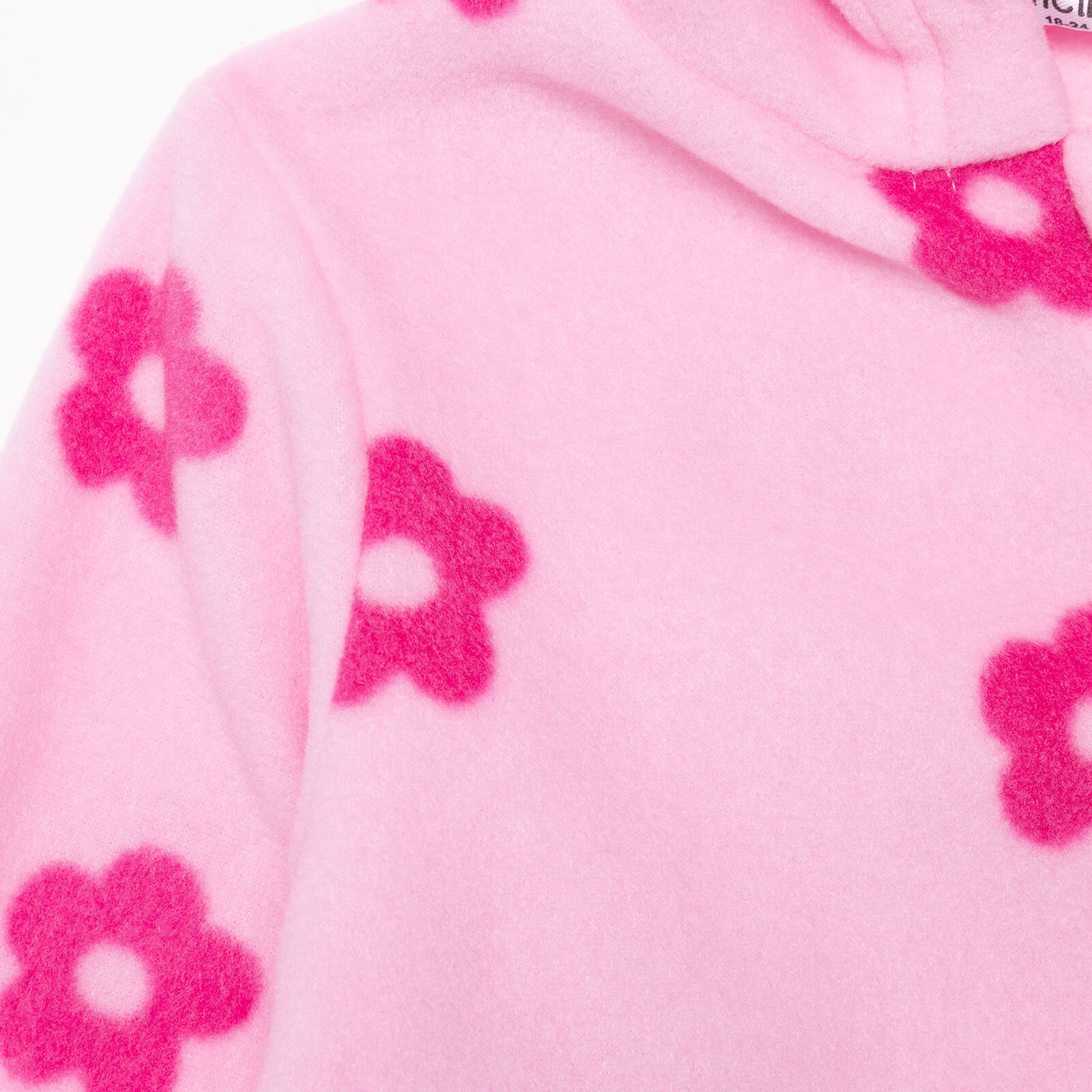 Kız Bebek Polar Patiksiz Tulum Uzun Kol Lastikli Paça