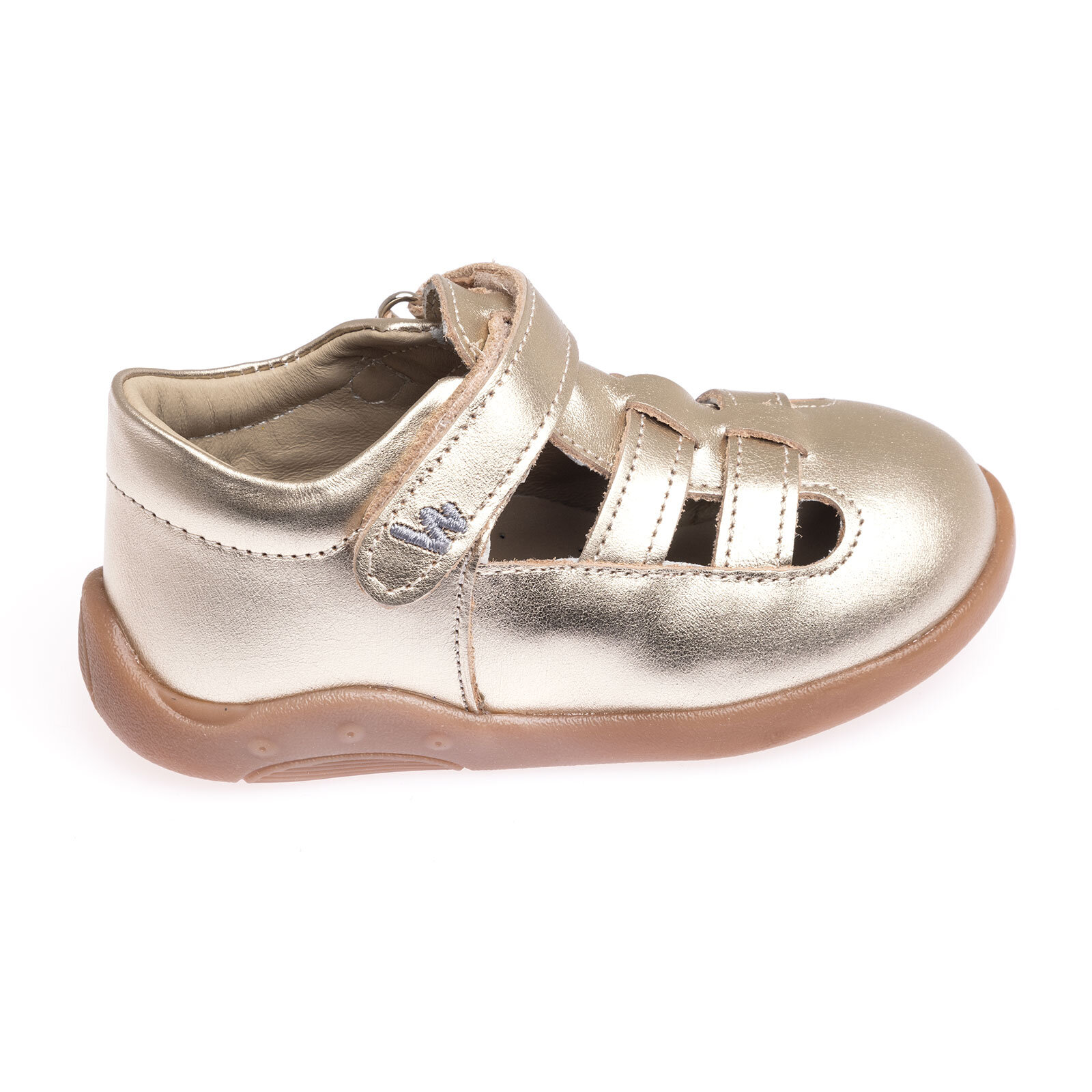 Kız Bebek Sandalet Deri Cırt Cırtlı