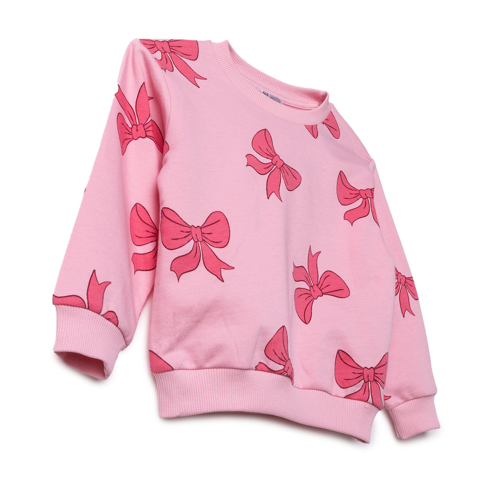 Kız Bebek Sweatshirt Bisiklet Yaka Uzun Kol