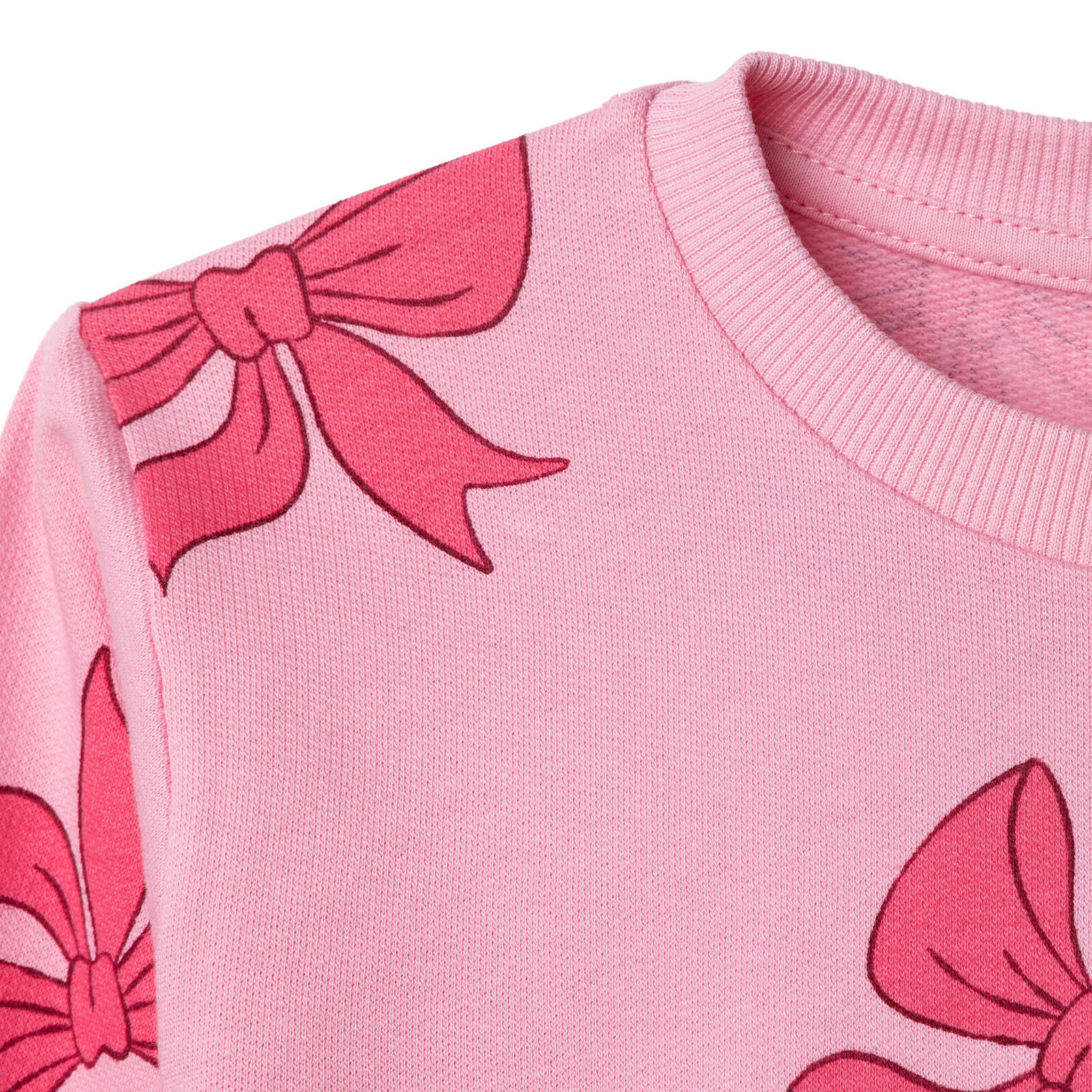 Kız Bebek Sweatshirt Bisiklet Yaka Uzun Kol