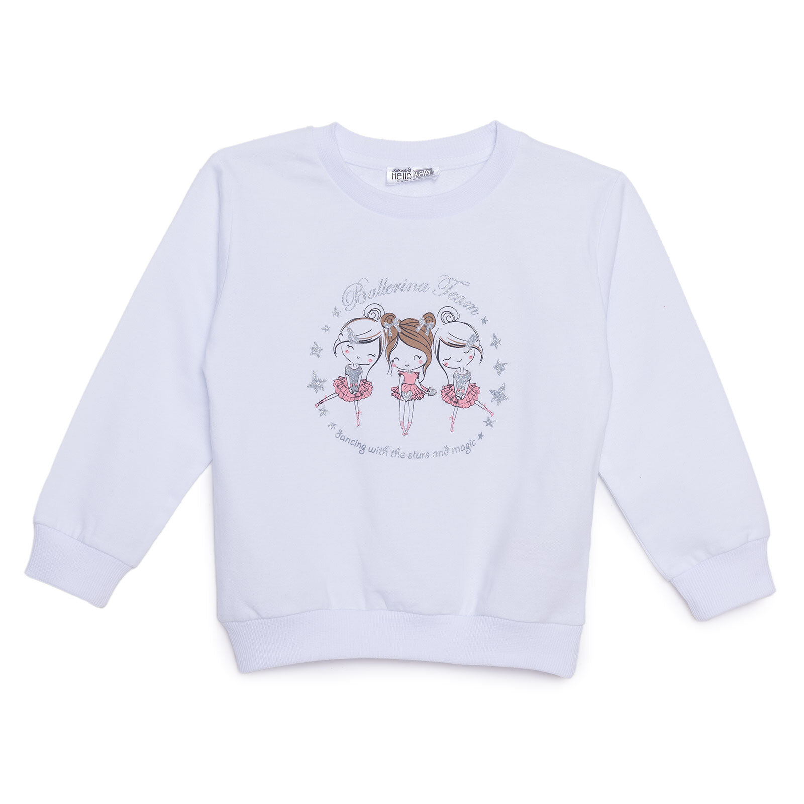 Kız Bebek Sweatshirt Bisiklet Yaka Uzun Kol Kız Bebek Sweatshirt Bisiklet Yaka Uzun Kol