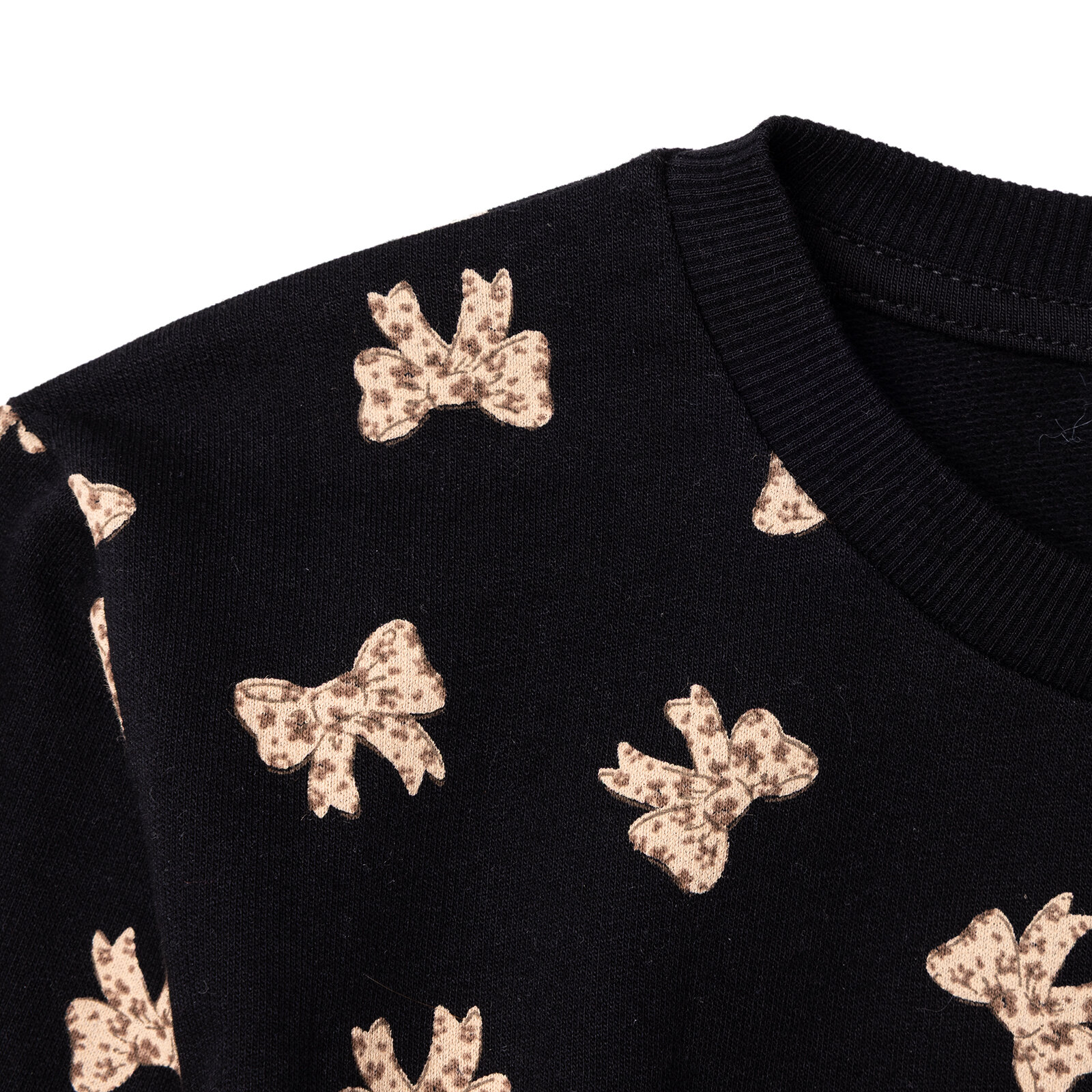 Kız Bebek Sweatshirt Bisiklet Yaka Uzun Kol