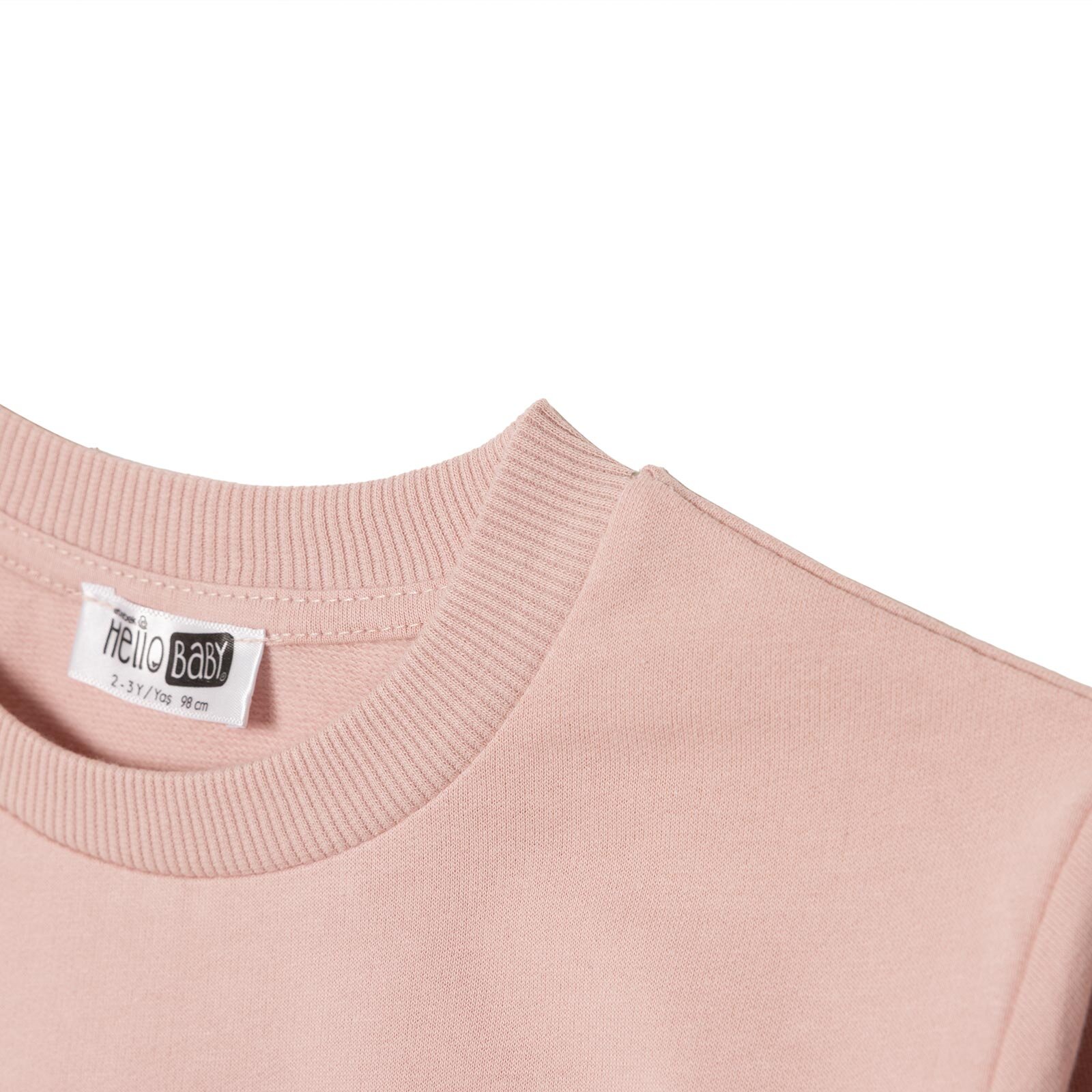 Kız Bebek Sweatshirt Bisiklet Yaka Uzun Kol