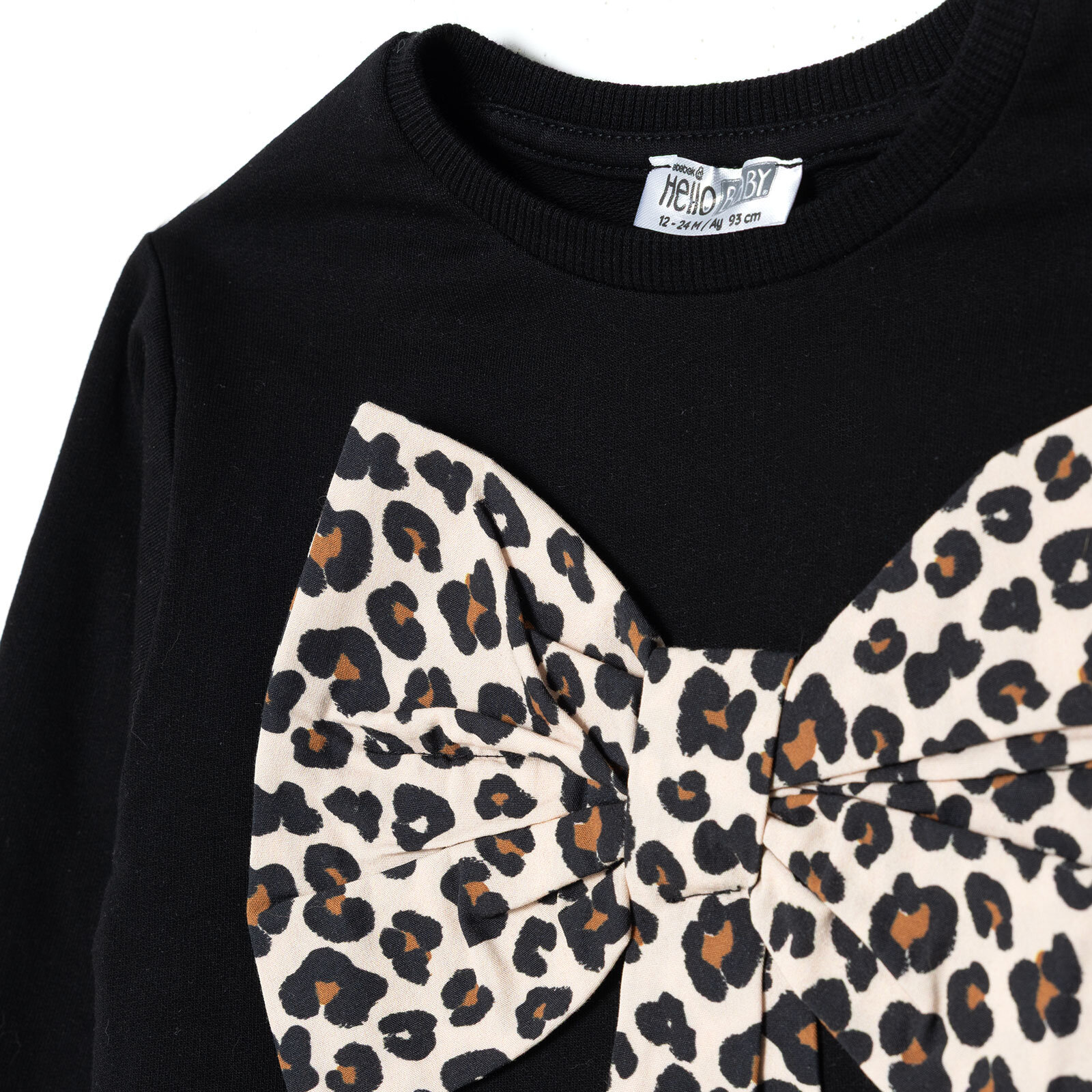 Kız Bebek Sweatshirt İki İplik Bisiklet Yaka Uzun Kol