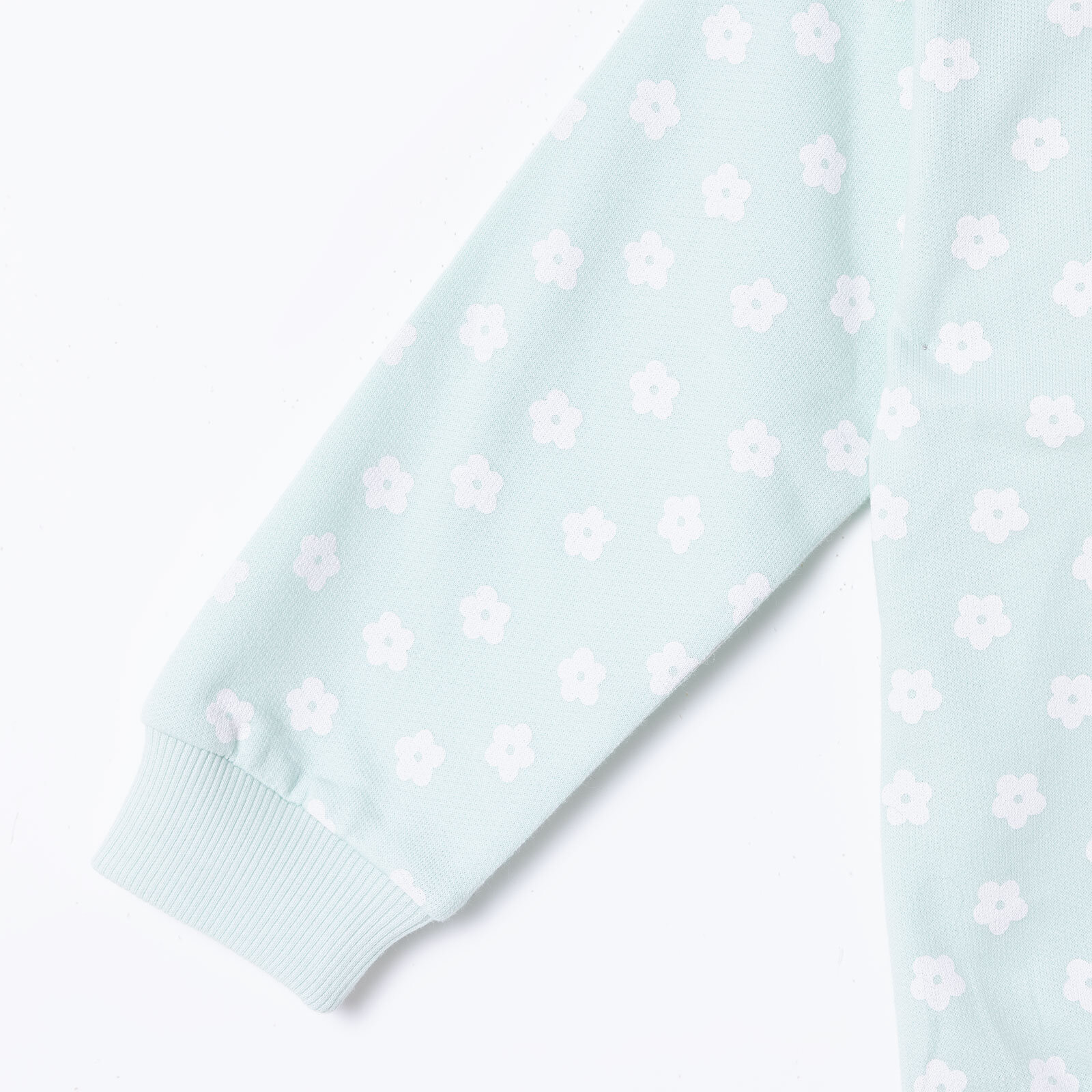 Kız Bebek Sweatshirt Şardonlu Bisiklet Yaka Uzun Kol