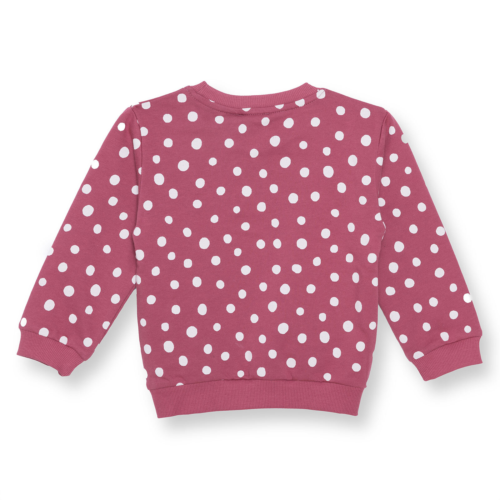 Kız Bebek Sweatshirt Şardonlu Bisiklet Yaka Uzun Kol