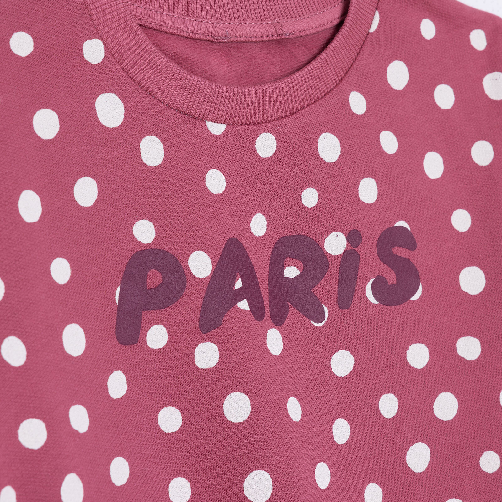 Kız Bebek Sweatshirt Şardonlu Bisiklet Yaka Uzun Kol