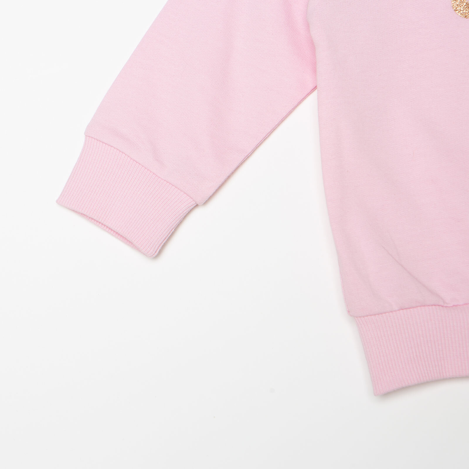 Kız Bebek Sweatshirt Şardonlu İki İplik Bisiklet Yaka Uzun Kol