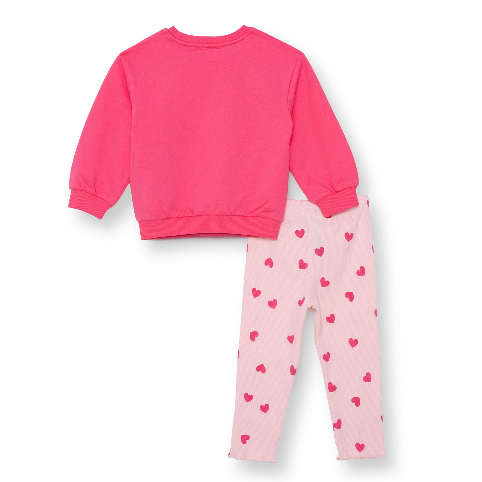 Kız Bebek Sweatshirt - Tayt Motto Girl Bisiklet Yaka Uzun Kol Reçme Paça