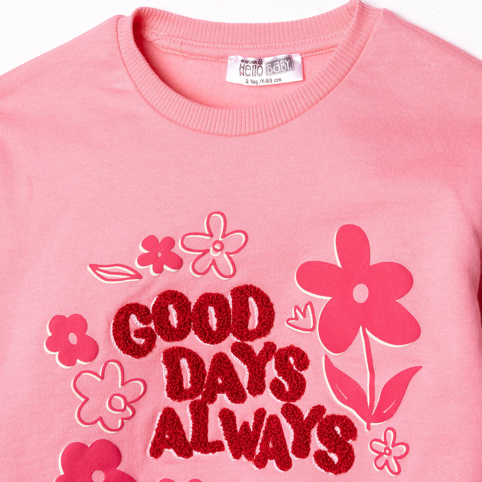 Kız Bebek Sweatshirt - Tayt Motto Girl Bisiklet Yaka Uzun Kol Reçme