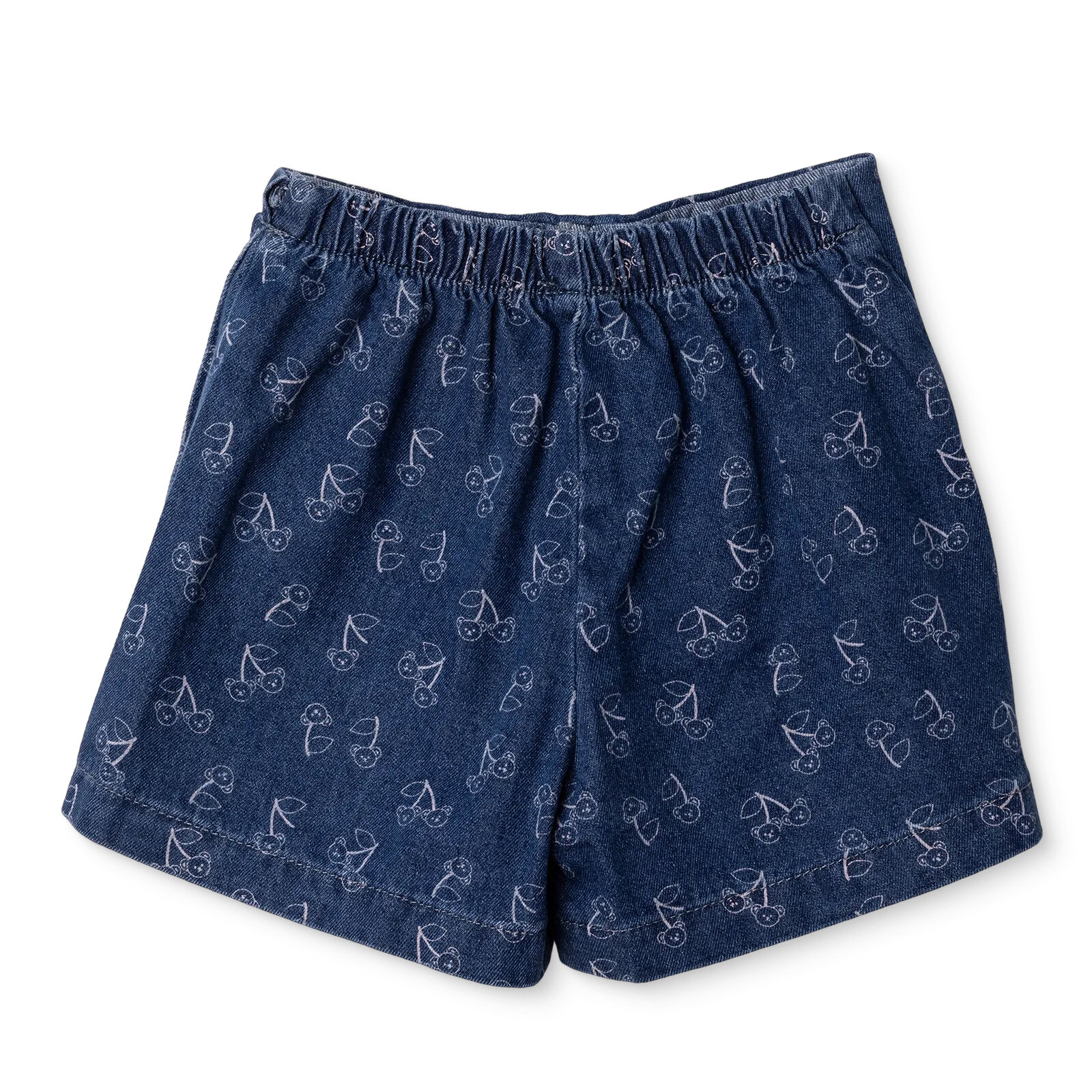 Kız Bebek Teddy Bear Denim Şort Reçme Paça