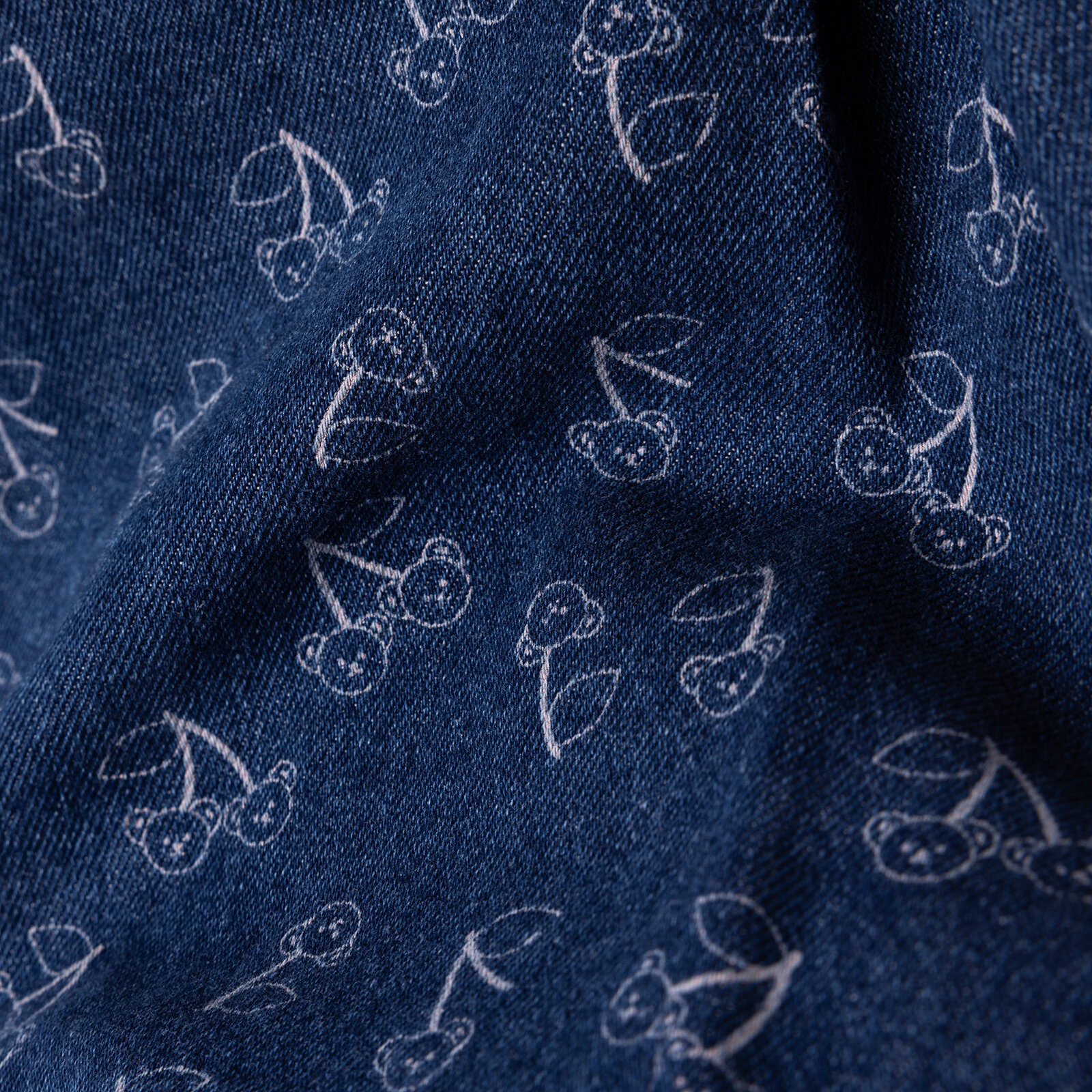 Kız Bebek Teddy Bear Denim Şort Reçme Paça