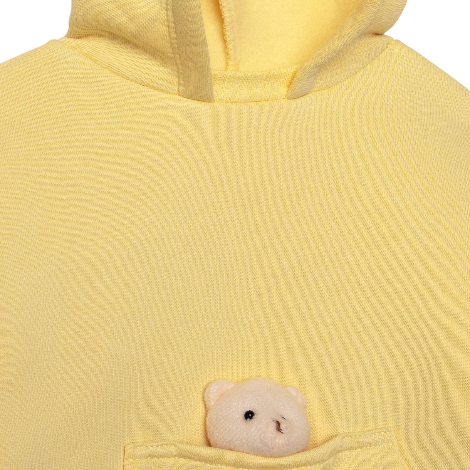 Kız Bebek Teddy Bear Eşofman Takımı Kapüşonlu Uzun Kol Lastikli Paça