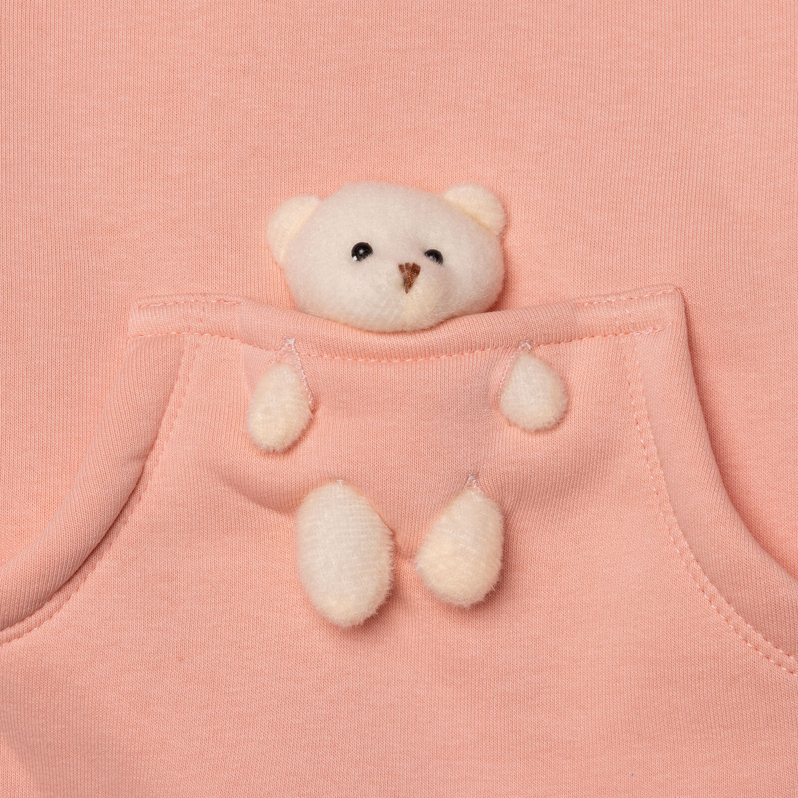 Kız Bebek Teddy Bear Eşofman Takımı Uzun Kol Lastikli Paça