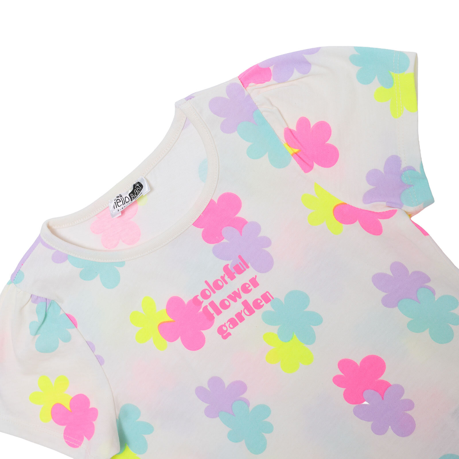 Kız Bebek Tshirt Bisiklet Yaka Kısa Kol Kız Bebek Tshirt Bisiklet Yaka Kısa Kol