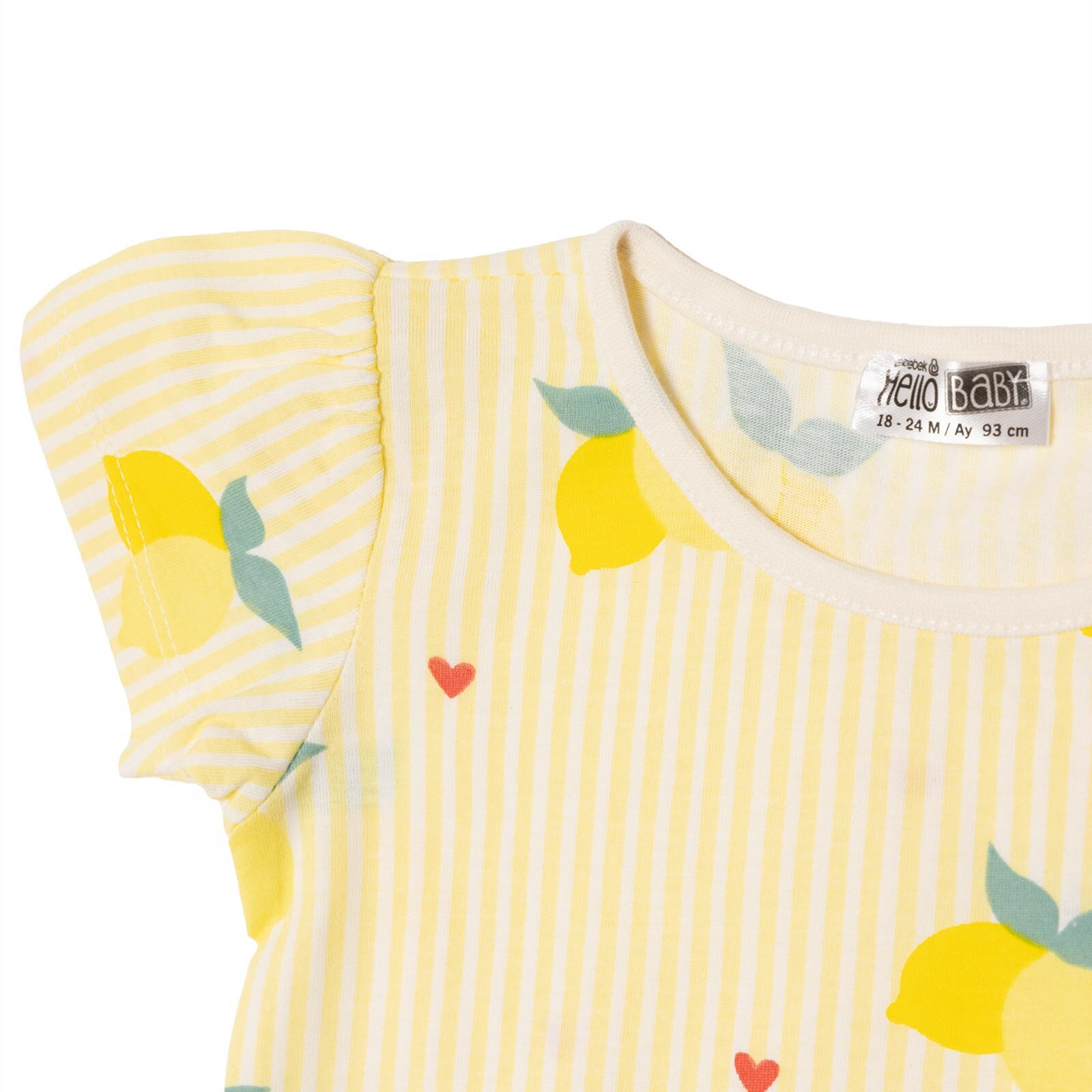 Kız Bebek Tshirt-Şort Bisiklet Yaka Kısa Kol Reçme Paça Kız Bebek Tshirt-Şort Bisiklet Yaka Kısa Kol Reçme Paça