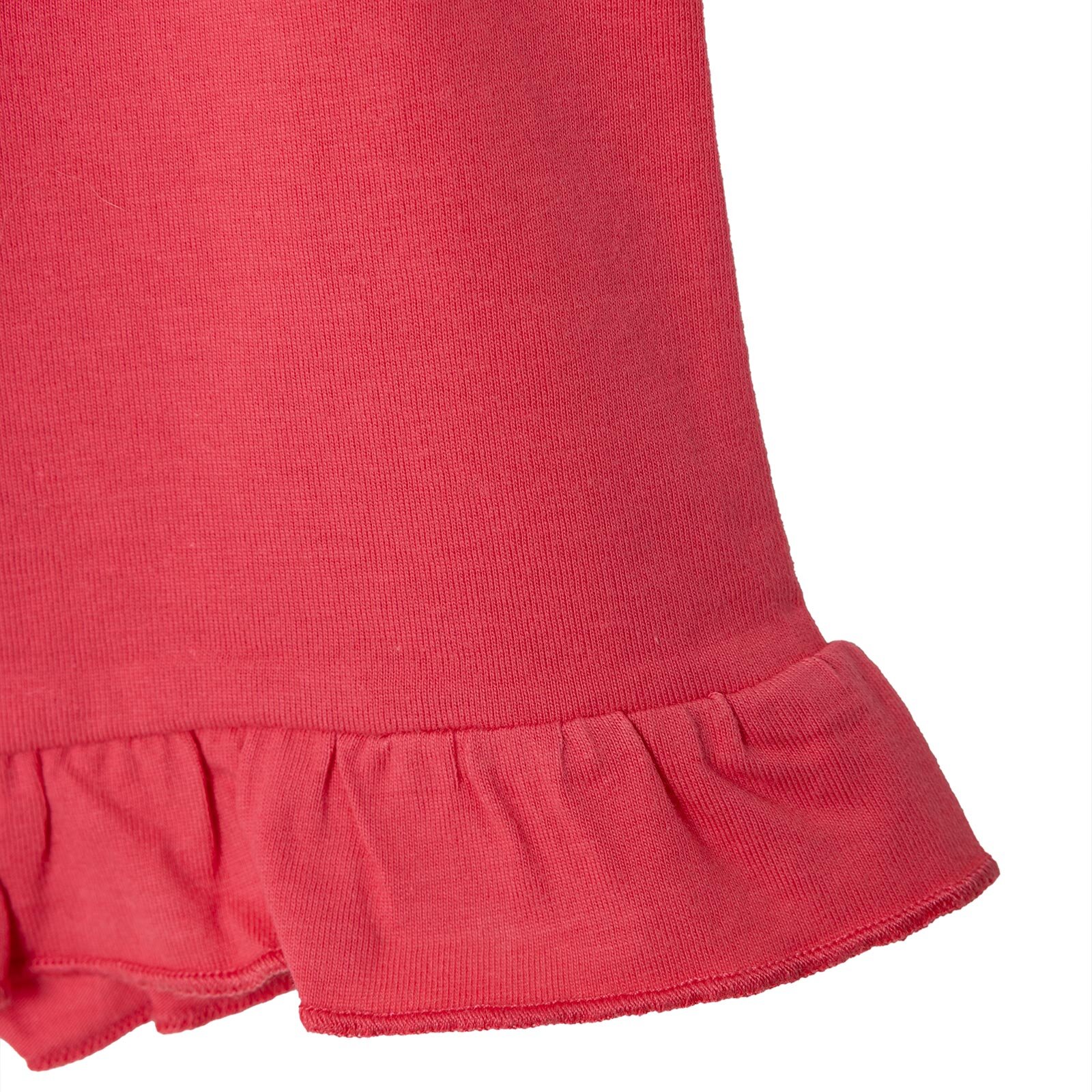 Kız Bebek Tshirt-Şort Bisiklet Yaka Kısa Kol Reçme Paça