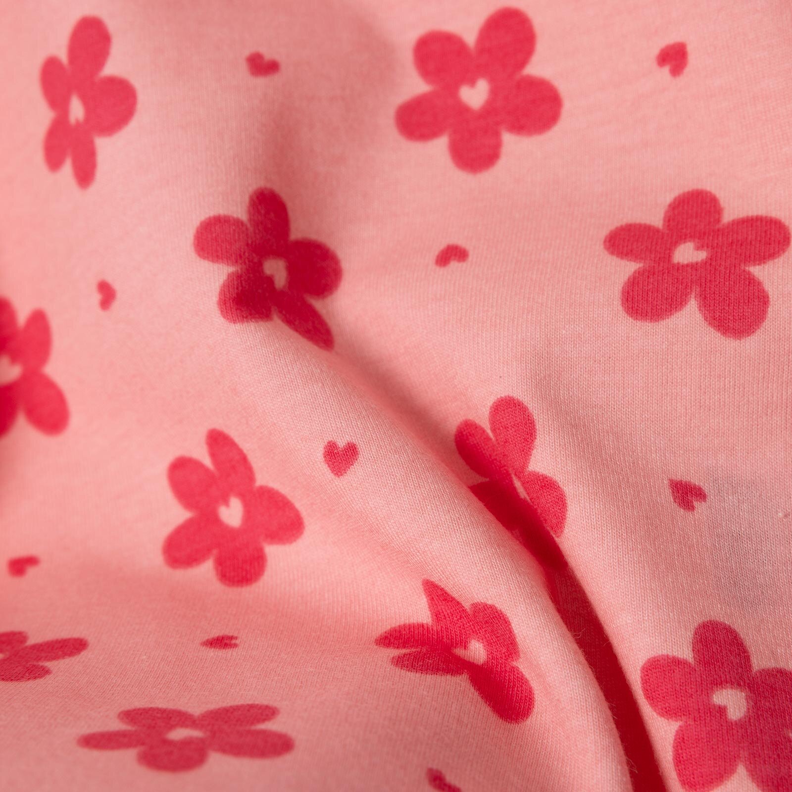 Kız Bebek Tshirt-Şort Bisiklet Yaka Kısa Kol Reçme Paça