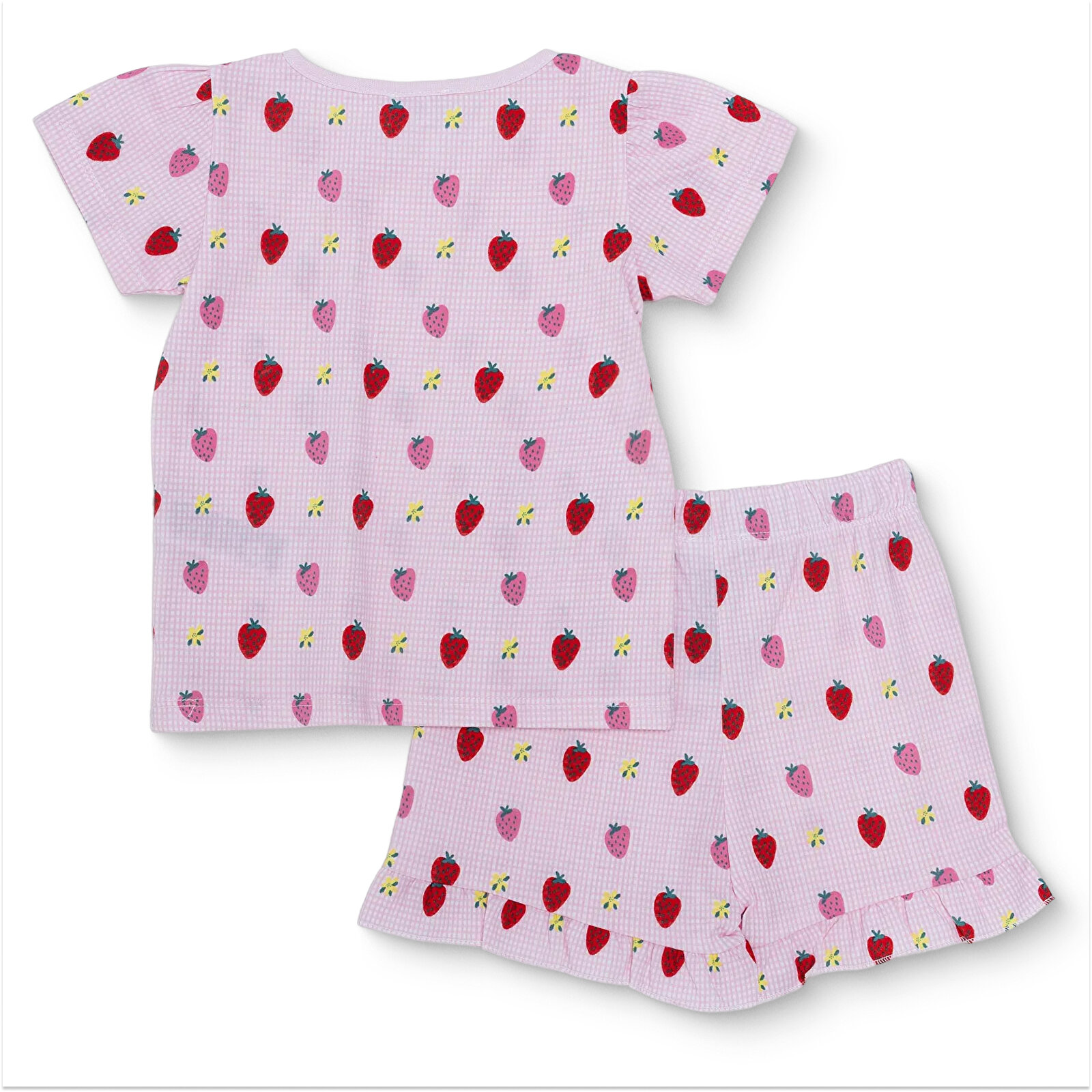 Kız Bebek Tshirt-Şort Süprem Bisiklet Yaka Kısa Kol Reçme Paça Kız Bebek Tshirt-Şort Süprem Bisiklet Yaka Kısa Kol Reçme Paça