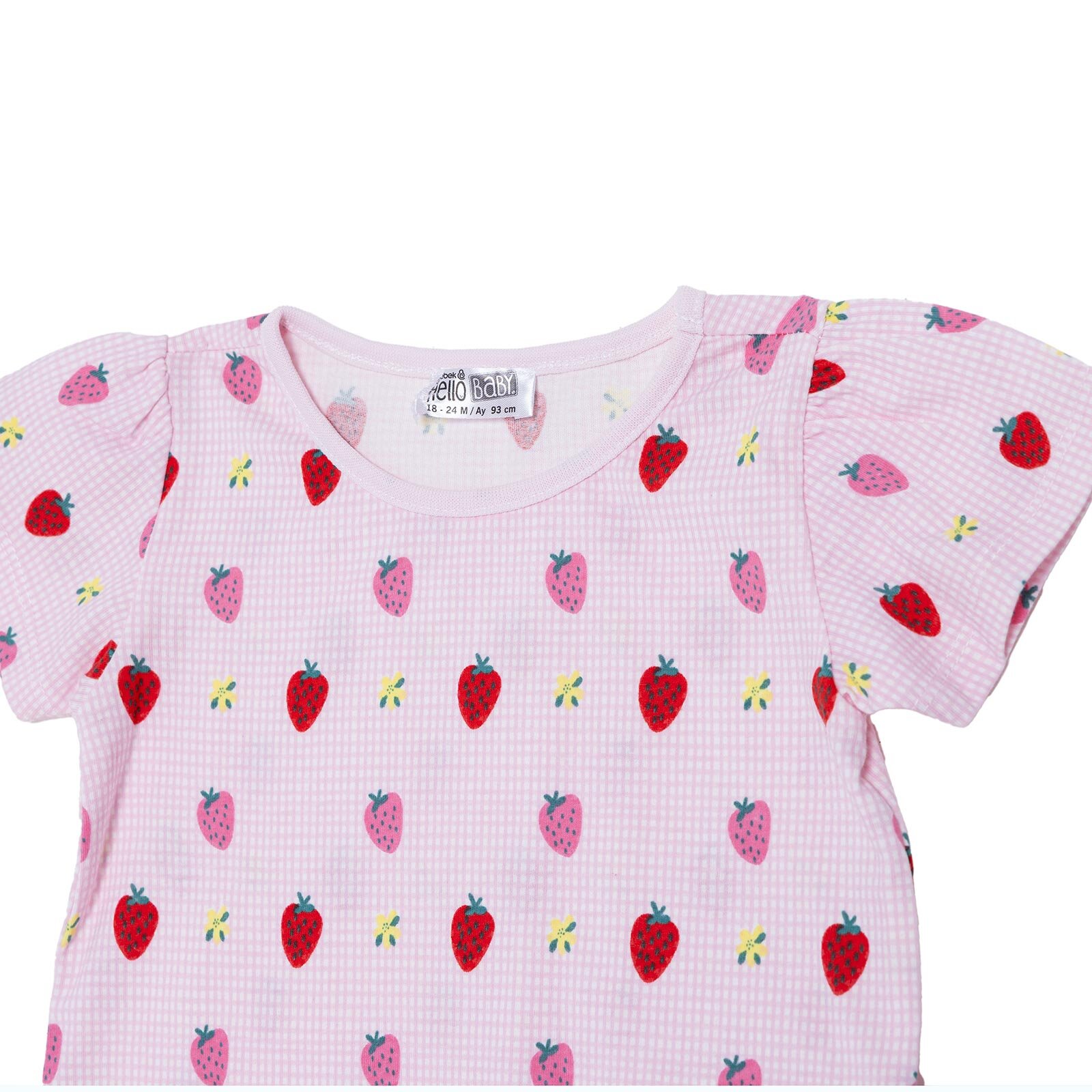 Kız Bebek Tshirt-Şort Süprem Bisiklet Yaka Kısa Kol Reçme Paça Kız Bebek Tshirt-Şort Süprem Bisiklet Yaka Kısa Kol Reçme Paça