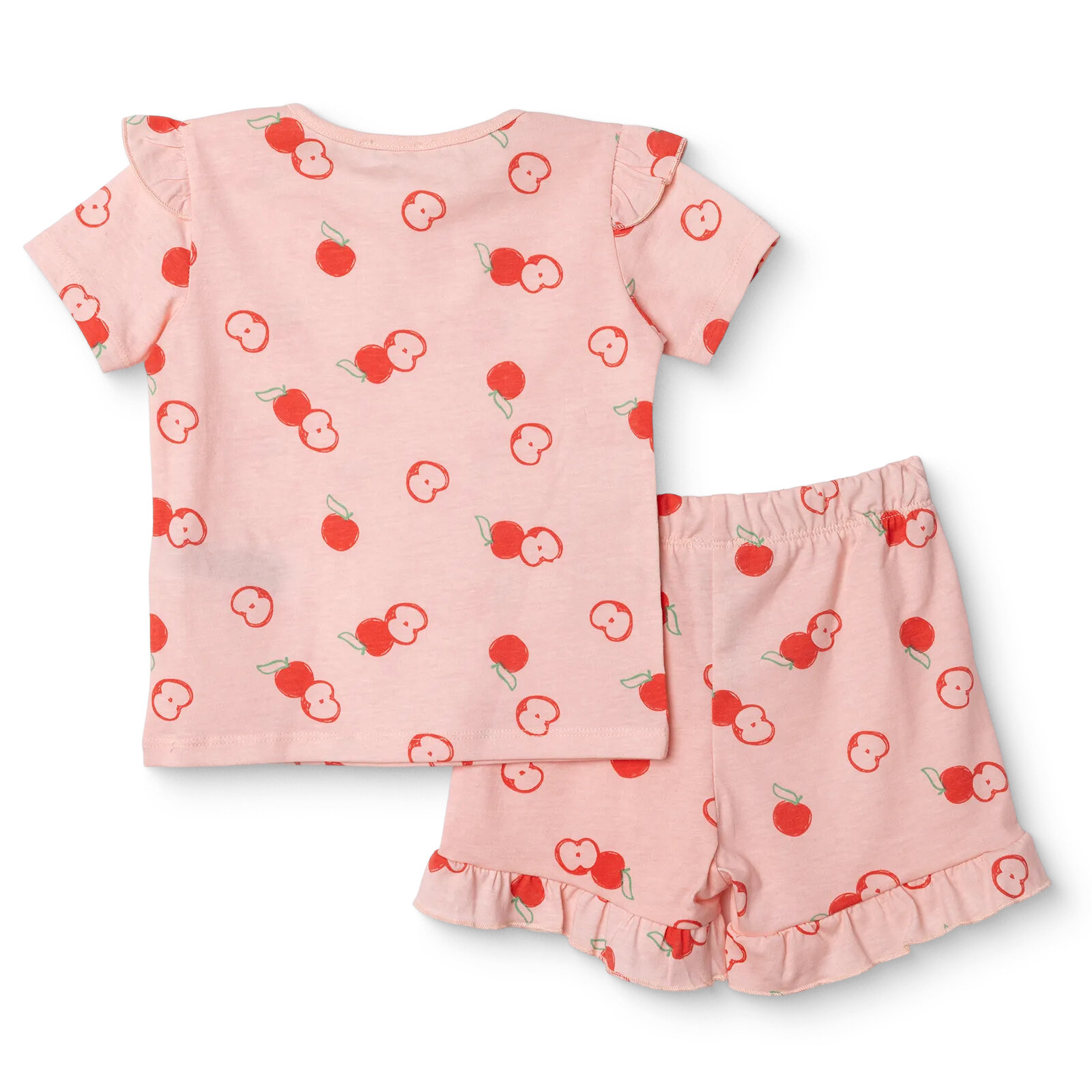 Kız Bebek Tshirt-Şort Süprem Bisiklet Yaka Kısa Kol Reçme Paça
